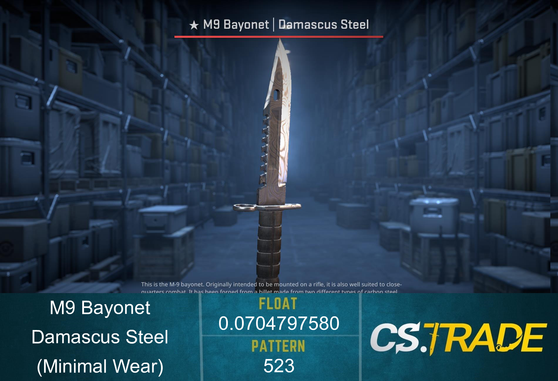 ★ M9 Bayonet | Damascus Steel (Minimal Wear) Screenshot