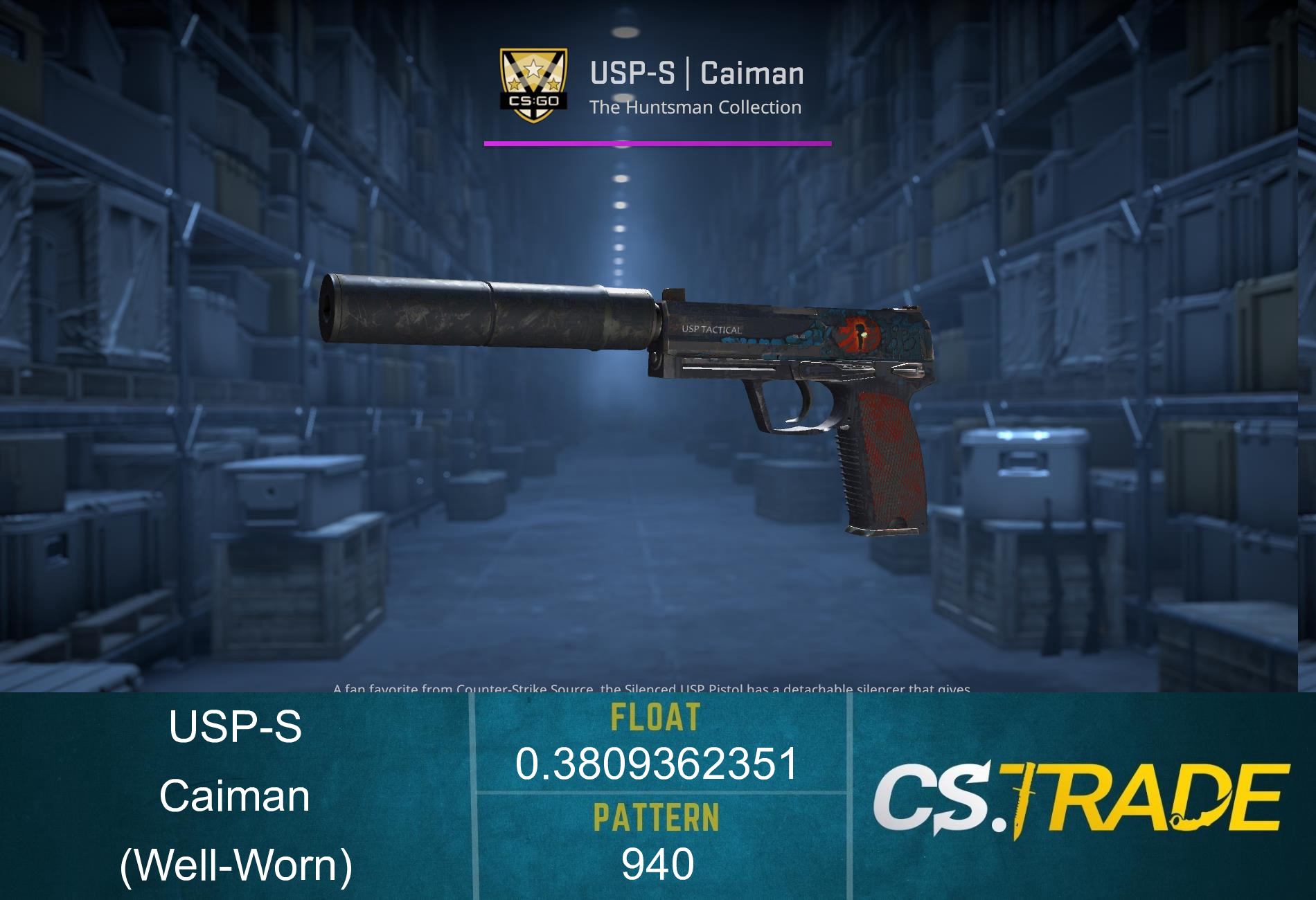 USP-S | Caiman (Well-Worn) Screenshot