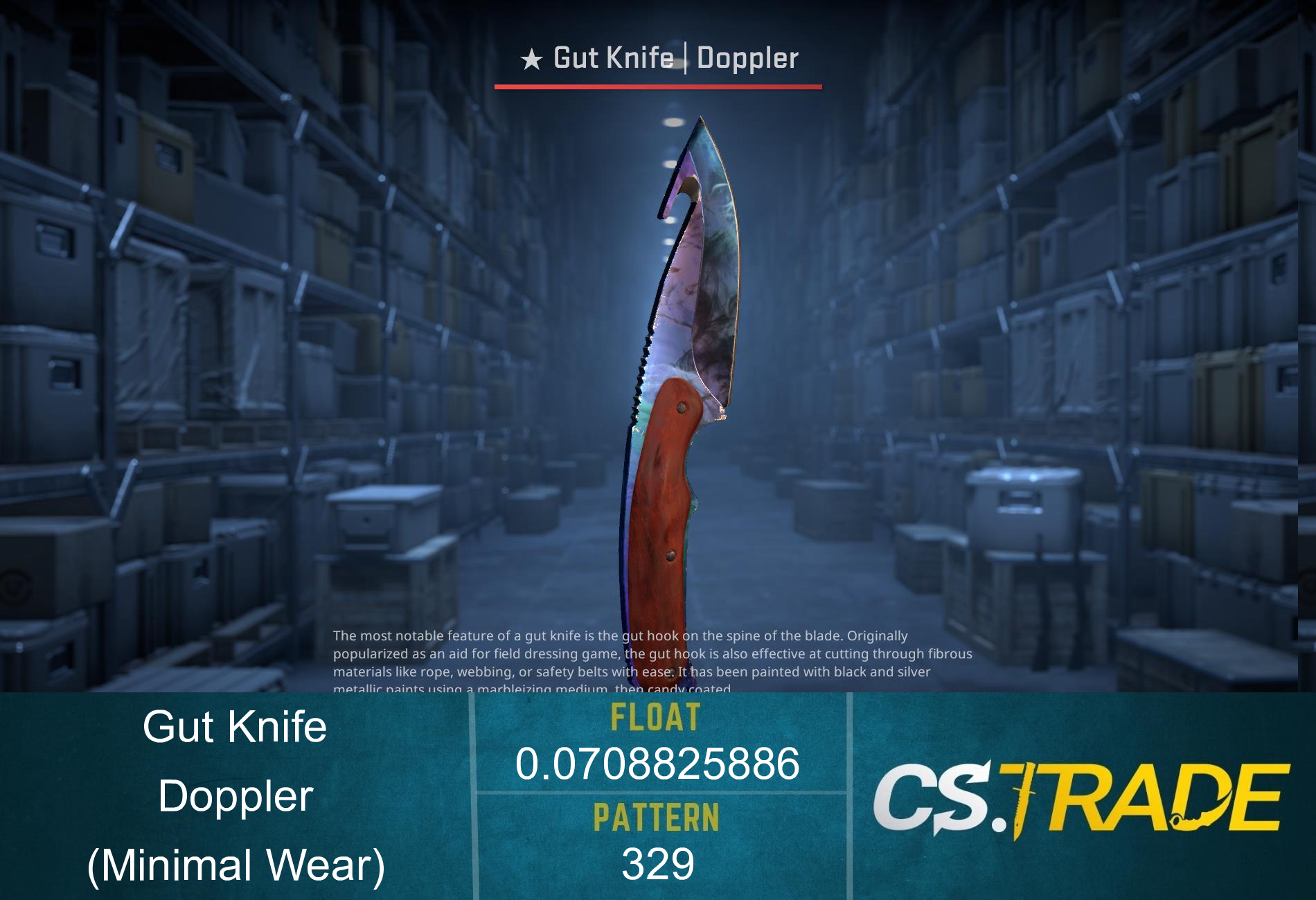 ★ StatTrak™ Gut Knife | Doppler (Minimal Wear) Screenshot