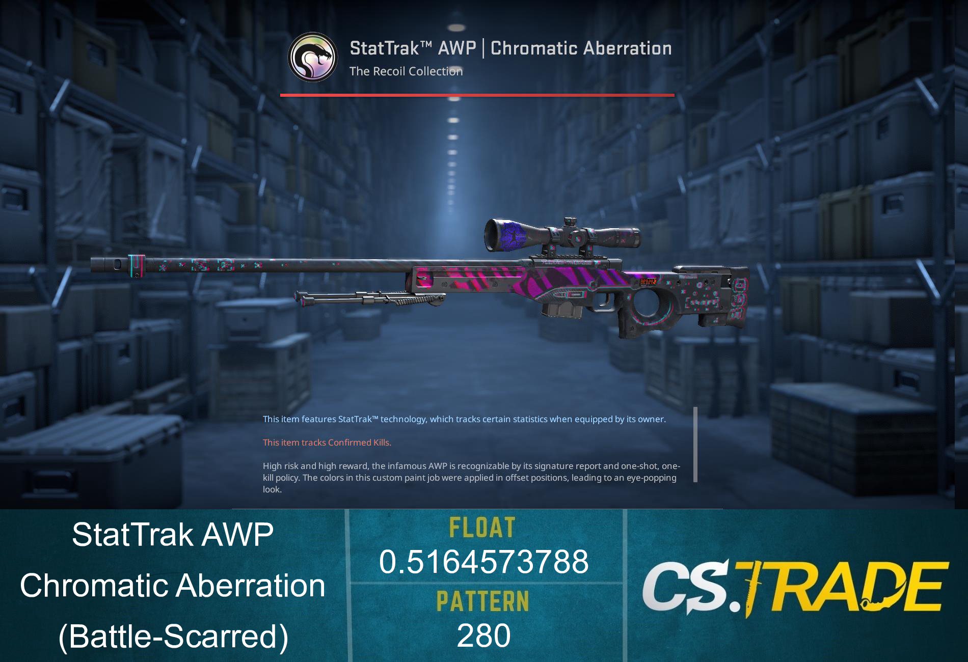 StatTrak™ AWP | Chromatic Aberration (Battle-Scarred) Screenshot