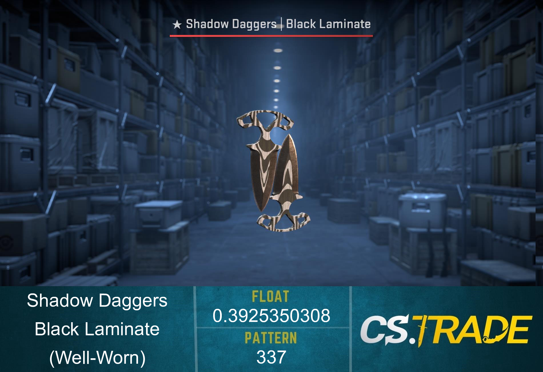 ★ Shadow Daggers | Black Laminate (Well-Worn) Screenshot