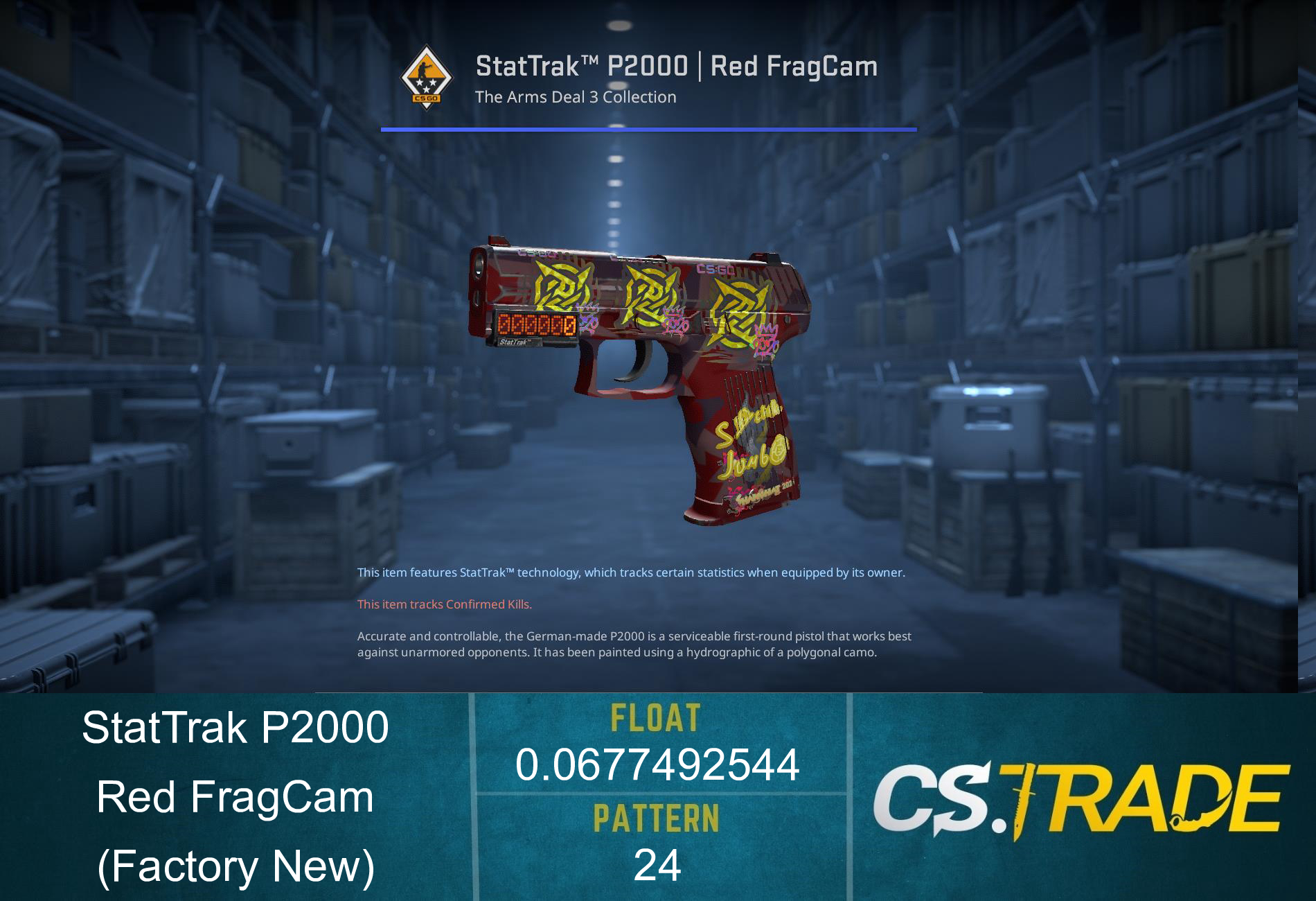StatTrak™ P2000 | Red FragCam (Factory New)