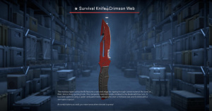 ★ Survival Knife | Crimson Web (Battle-Scarred) Screenshot