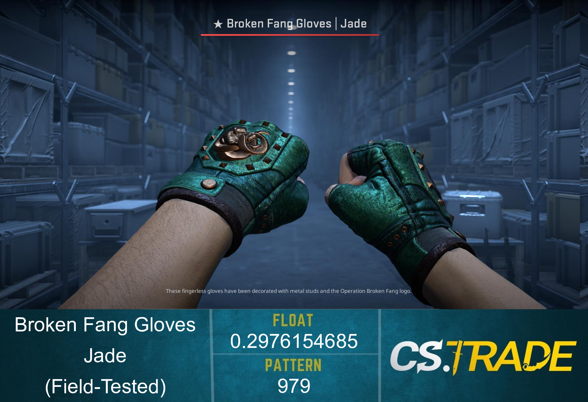★ Broken Fang Gloves | Jade (Factory New) Screenshot