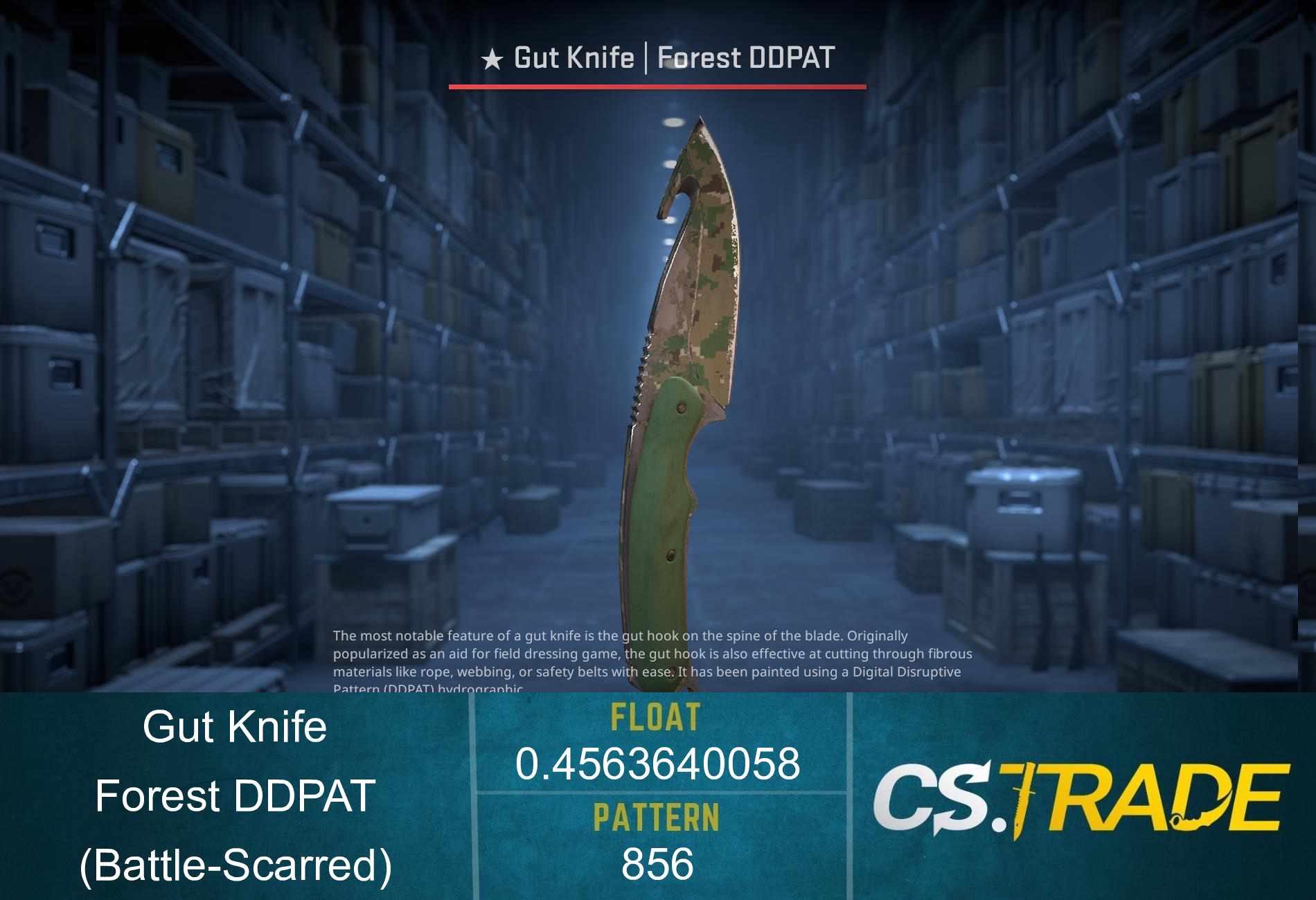 ★ StatTrak™ Gut Knife | Forest DDPAT (Battle-Scarred) Screenshot