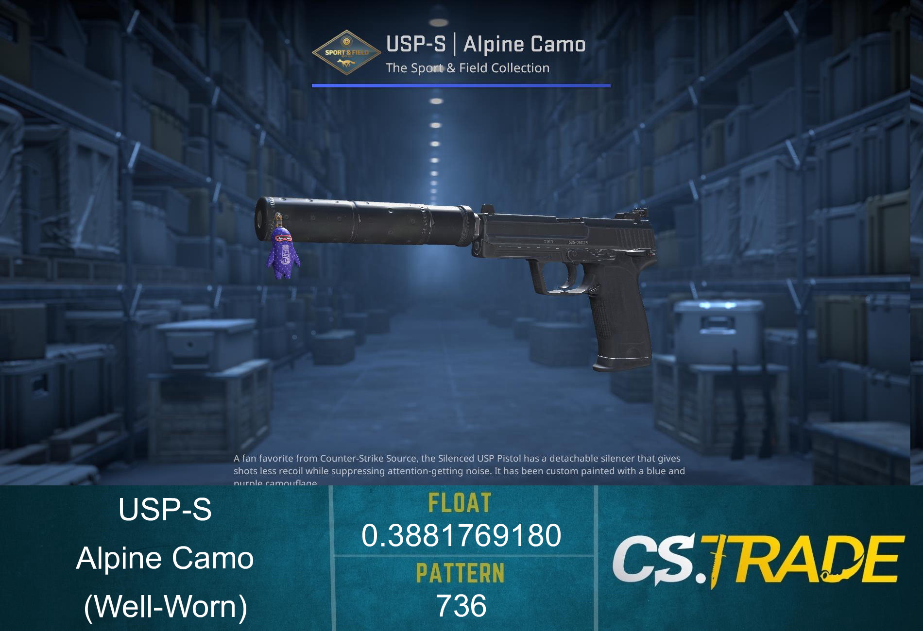 USP-S | Alpine Camo (Well-Worn) Screenshot
