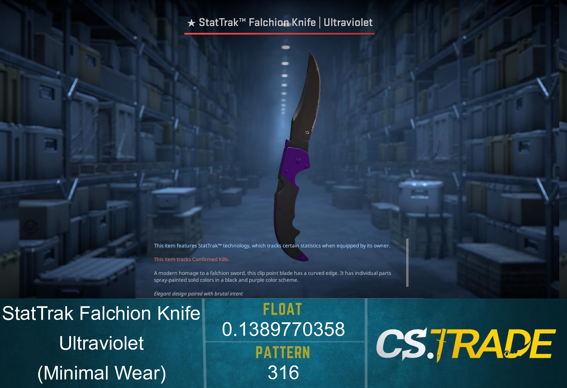 ★ Falchion Knife | Ultraviolet (Factory New) Screenshot