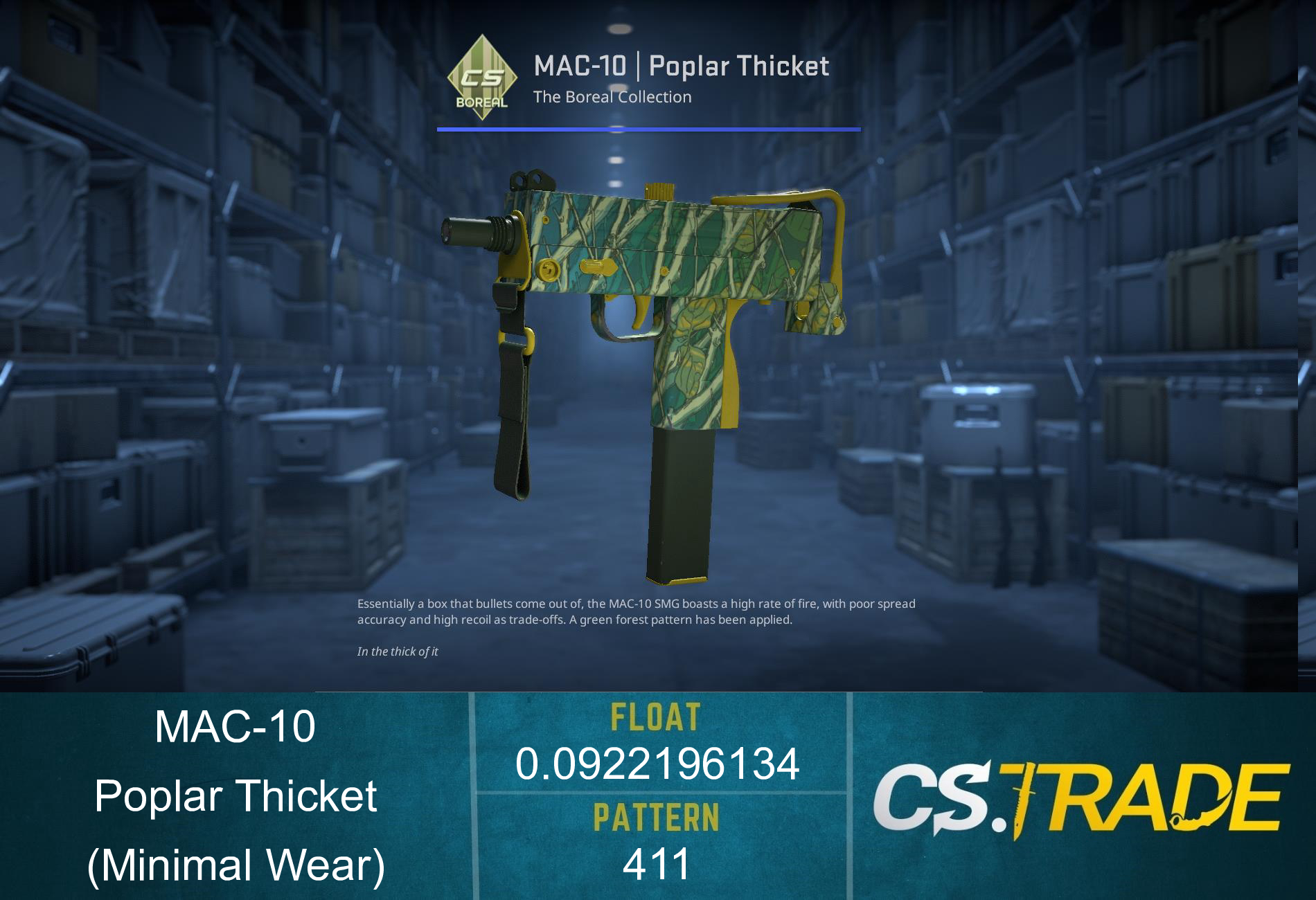 MAC-10 | Poplar Thicket (Factory New) Screenshot
