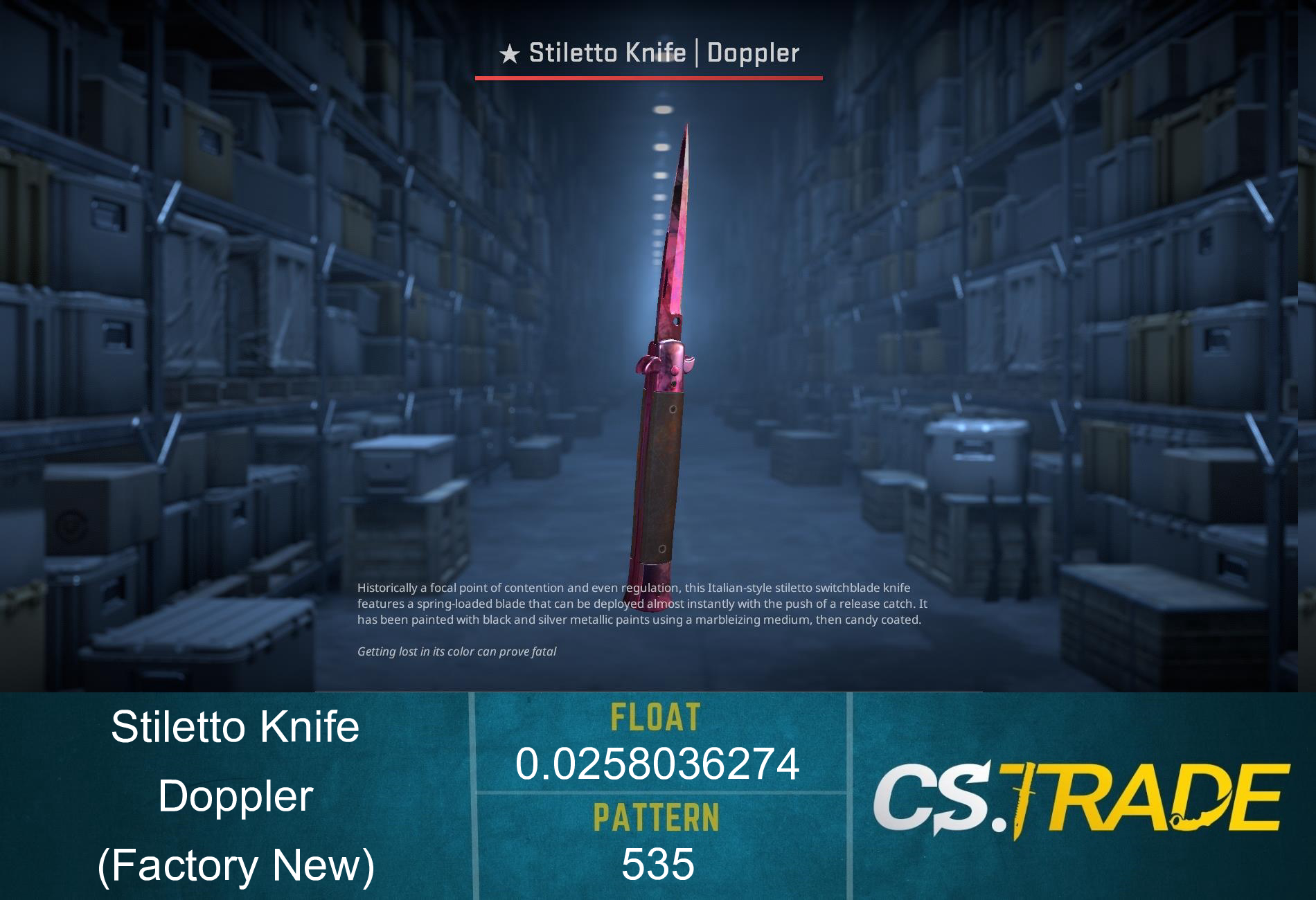 ★ Stiletto Knife | Doppler Phase 2 (Factory New) Screenshot