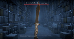 ★ Bowie Knife | Black Laminate (Battle-Scarred) Screenshot