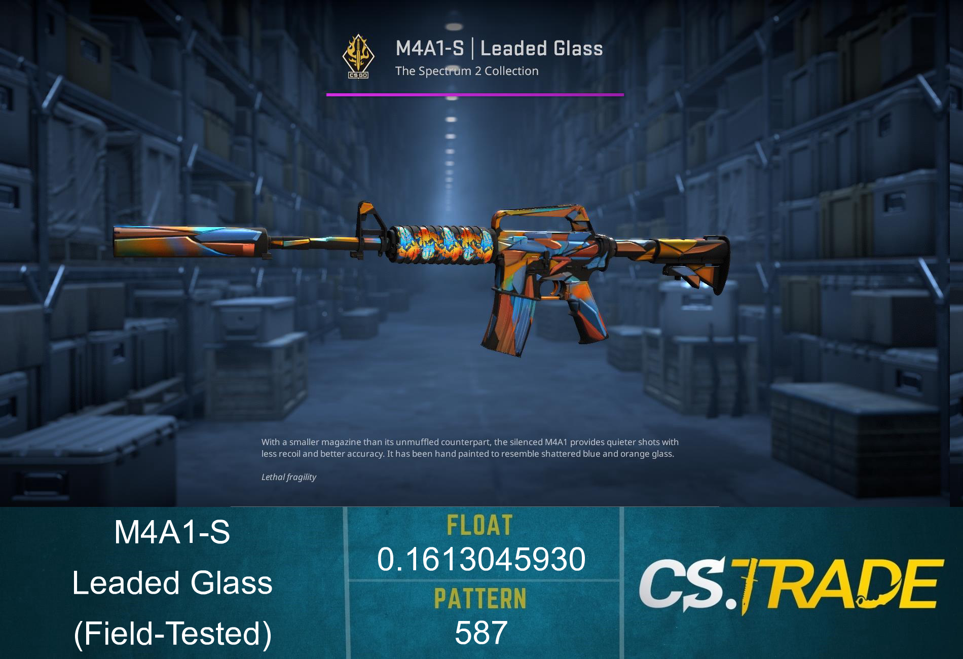 M4A1-S | Leaded Glass (Field-Tested) Screenshot