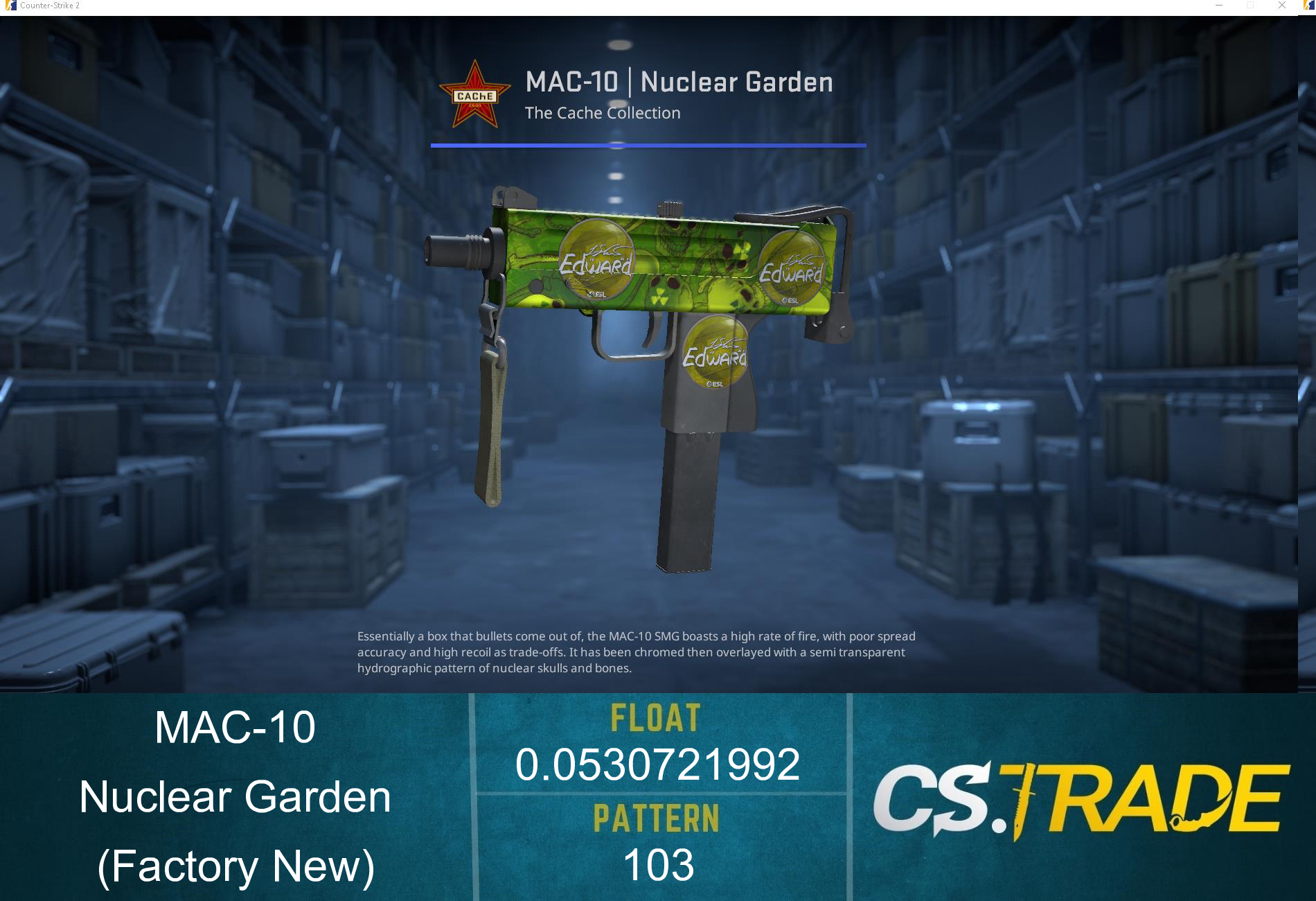 MAC-10 | Nuclear Garden (Factory New) Screenshot