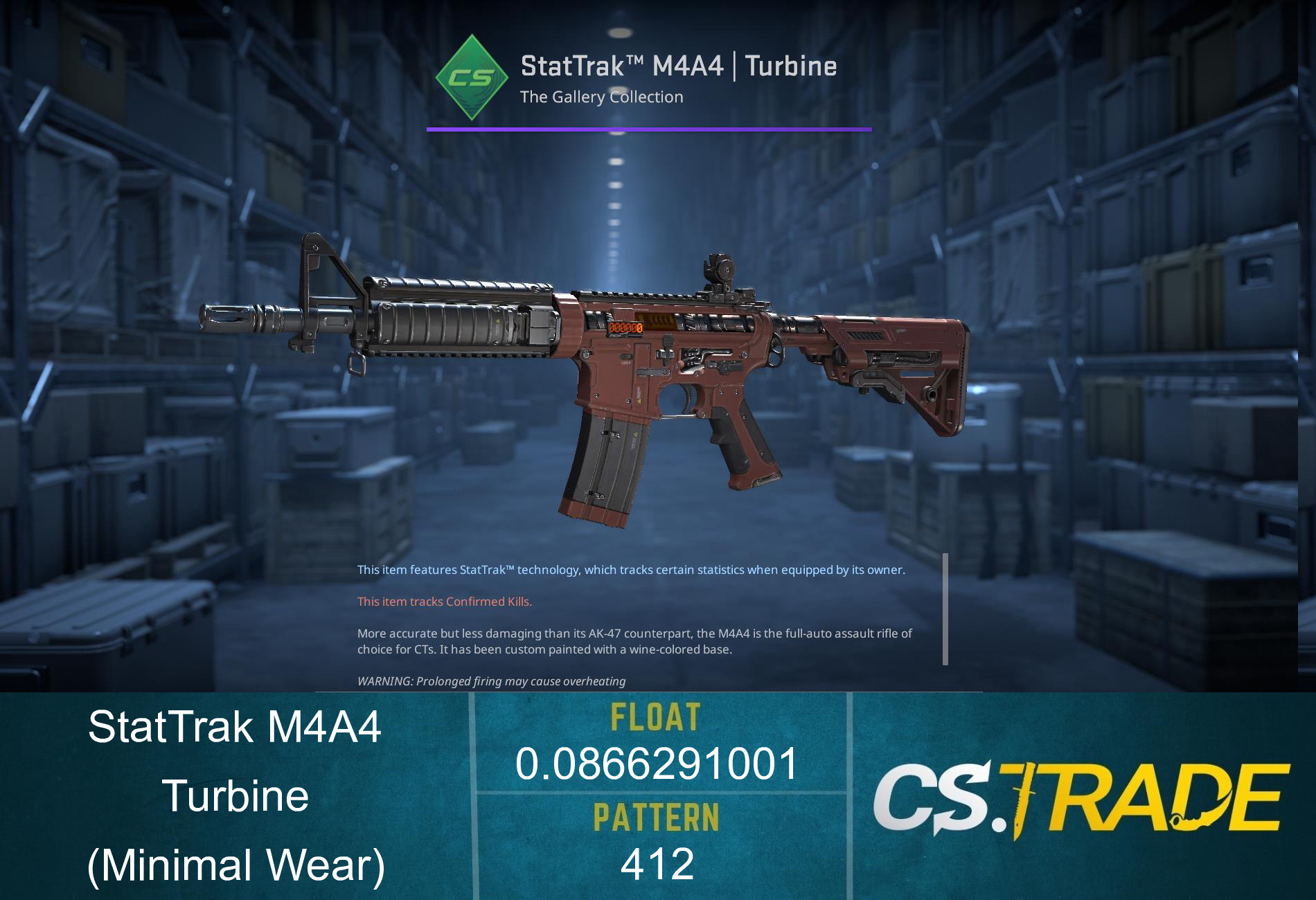 StatTrak™ M4A4 | Turbine (Minimal Wear)
