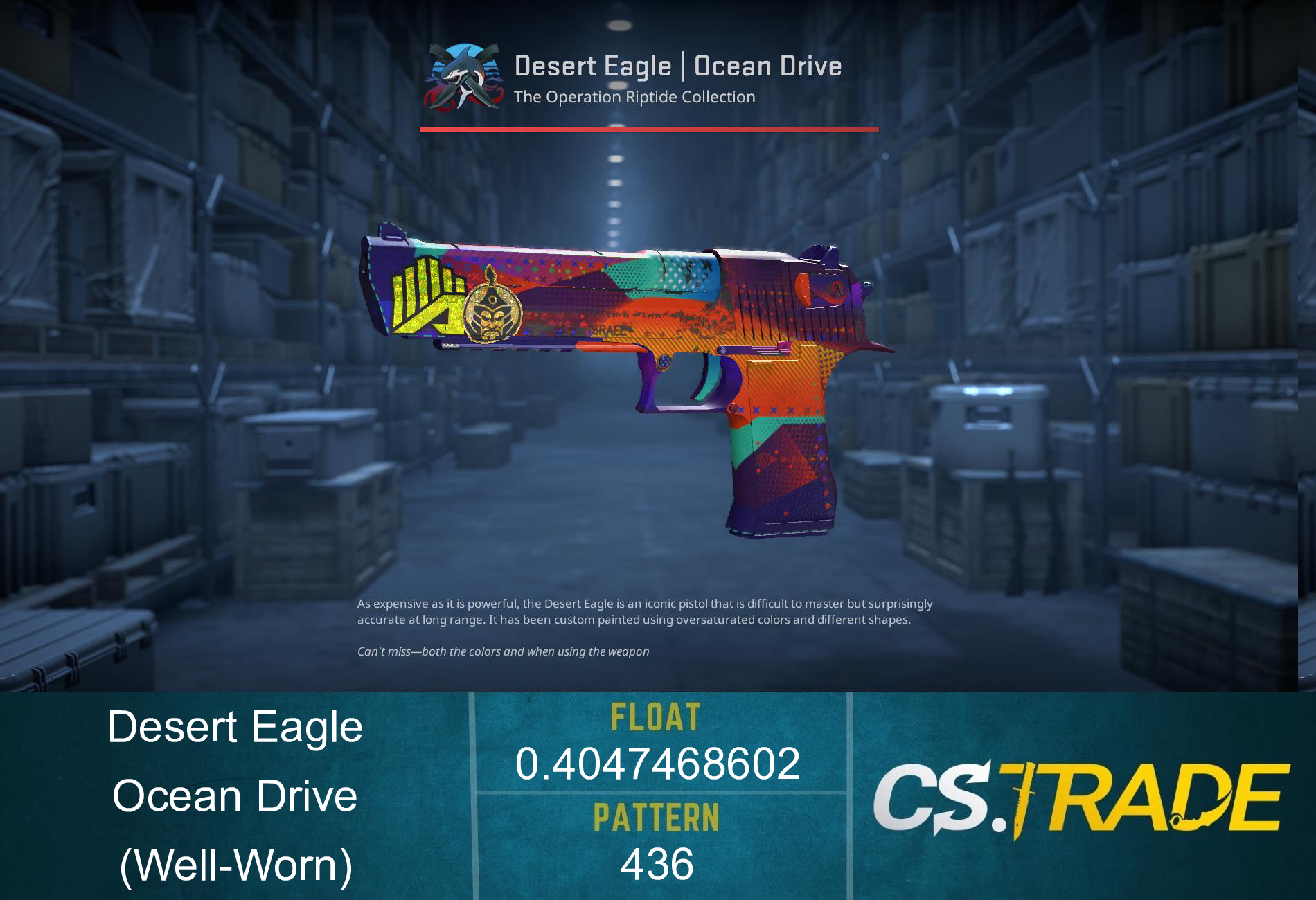 StatTrak™ Desert Eagle | Ocean Drive (Well-Worn) Screenshot