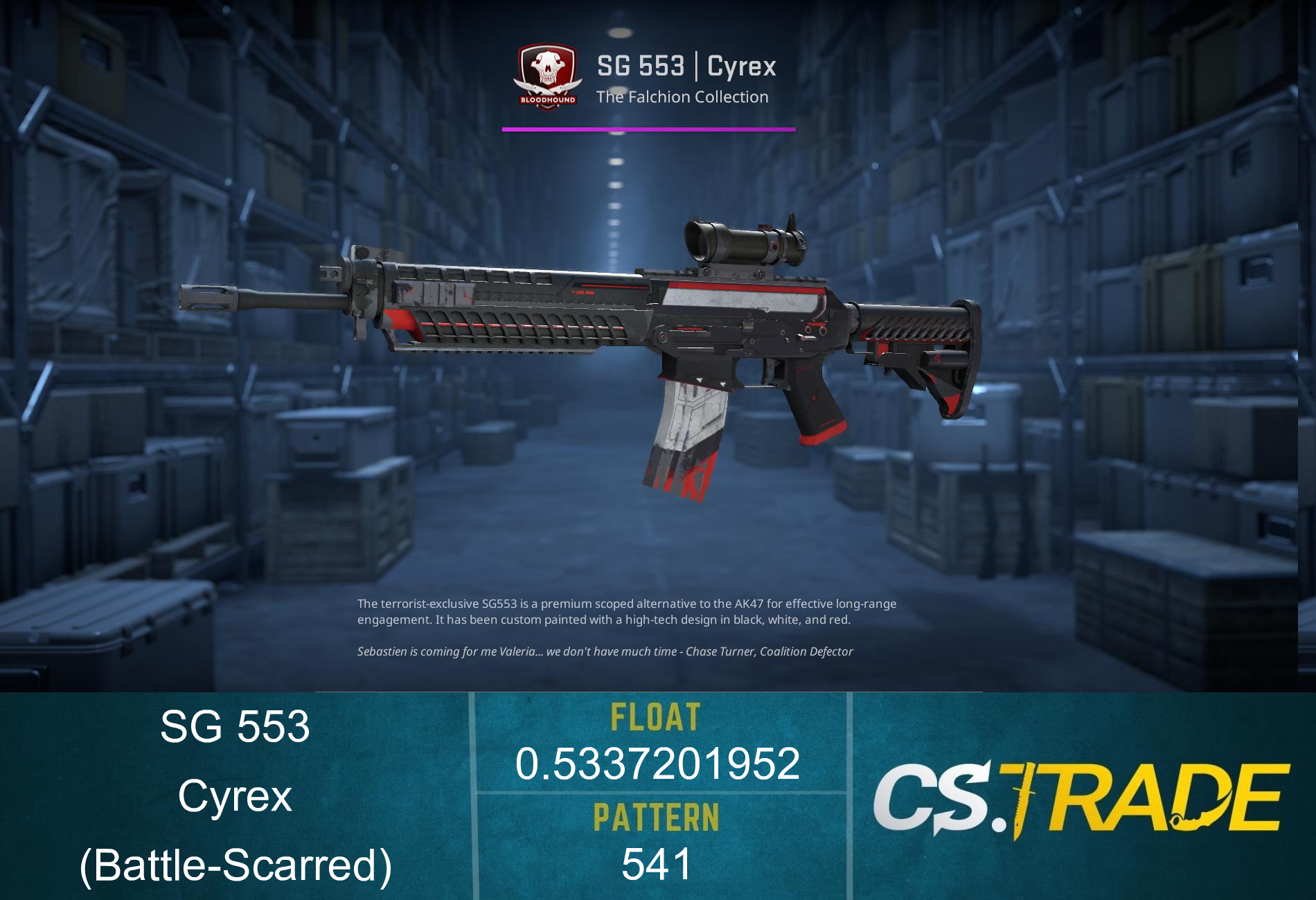 SG 553 | Cyrex (Battle-Scarred)