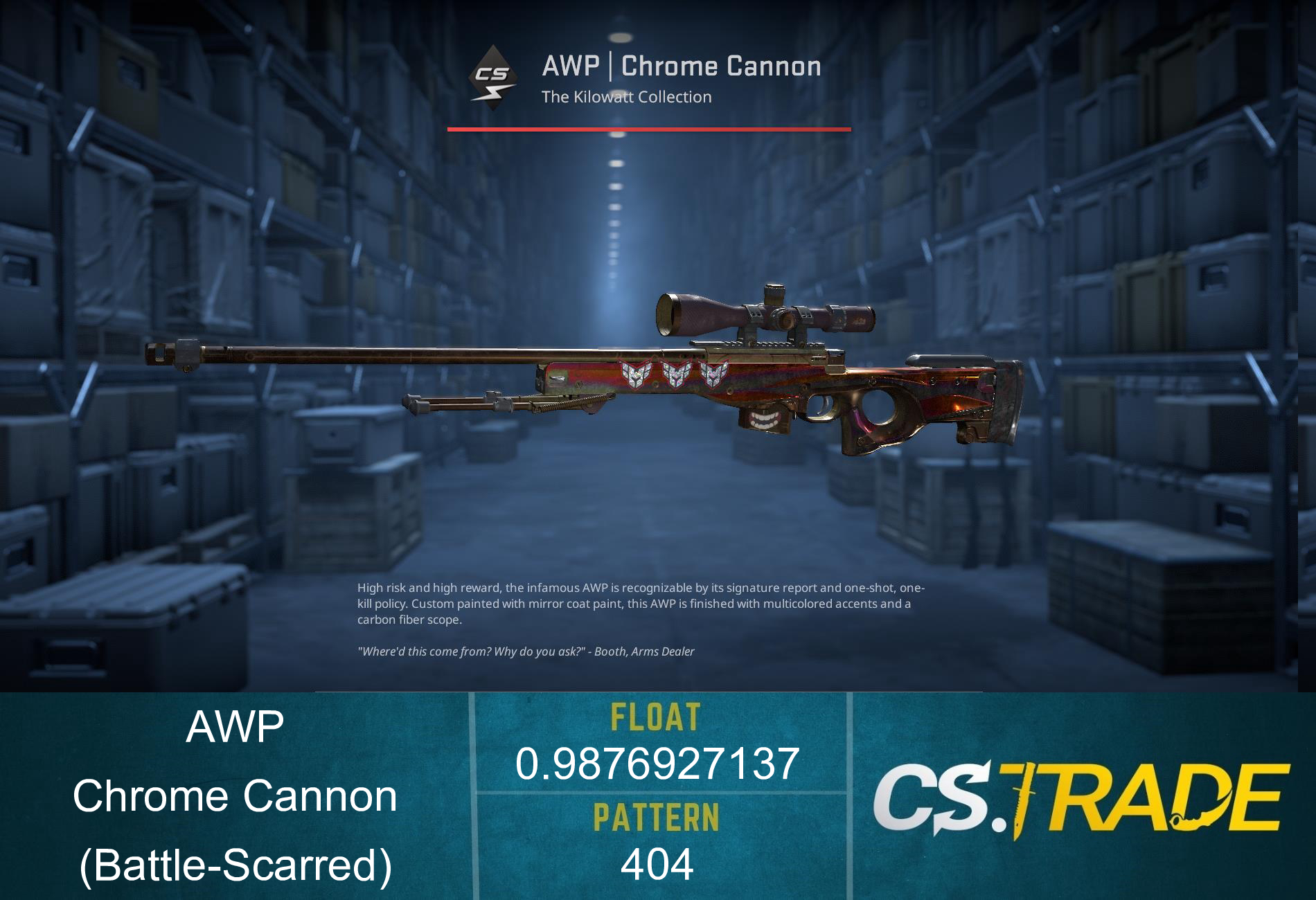 StatTrak™ AWP | Chrome Cannon (Battle-Scarred) Screenshot
