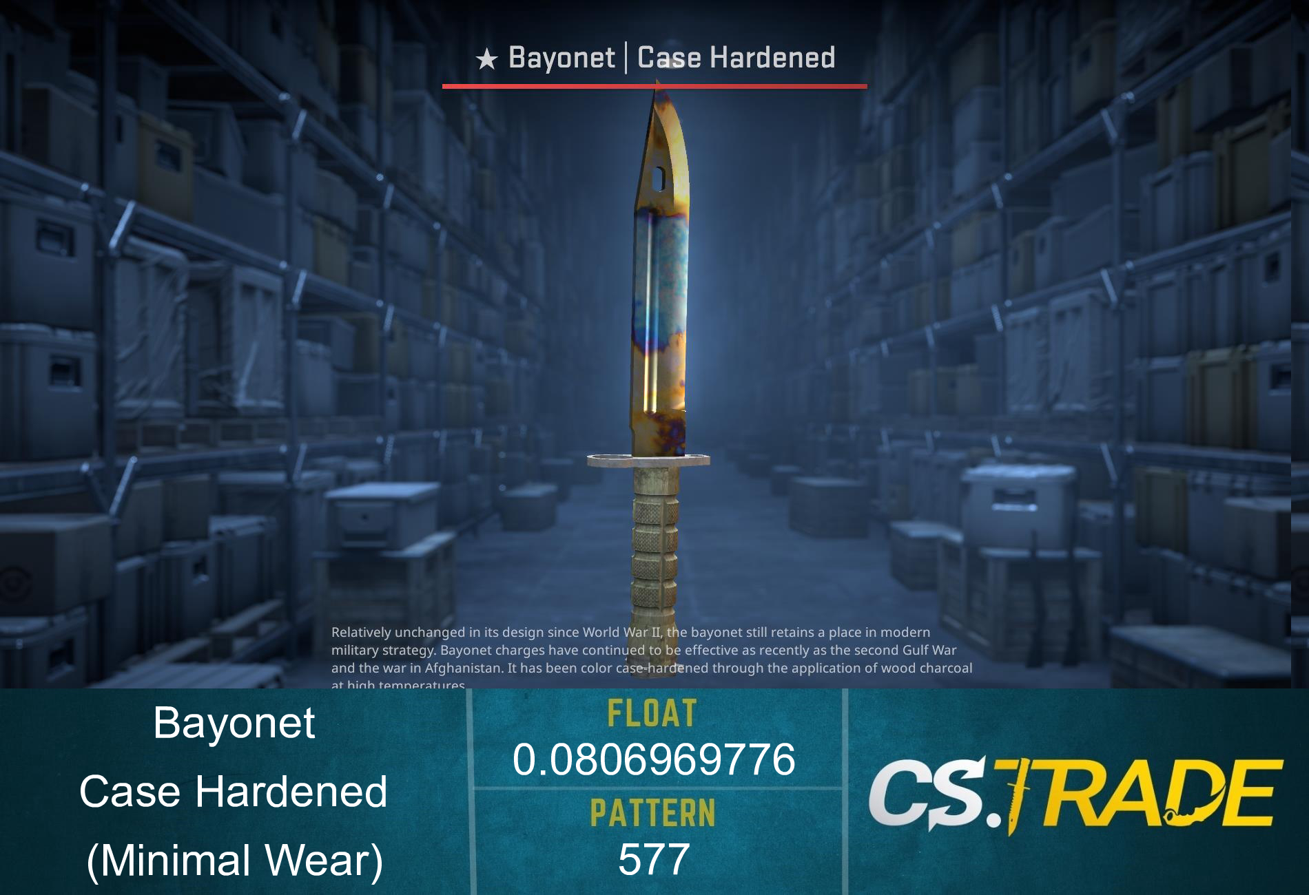 ★ StatTrak™ Bayonet | Case Hardened (Minimal Wear) Screenshot