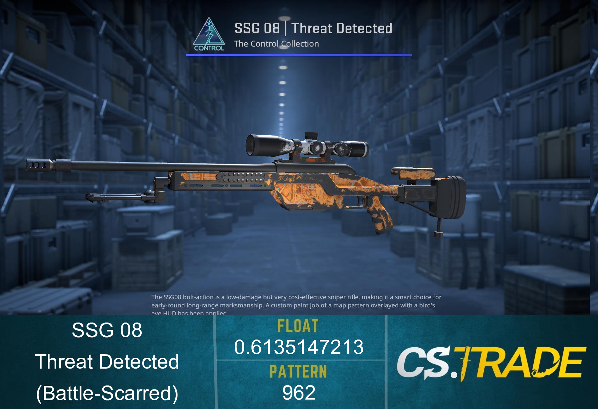SSG 08 | Threat Detected (Battle-Scarred) Screenshot