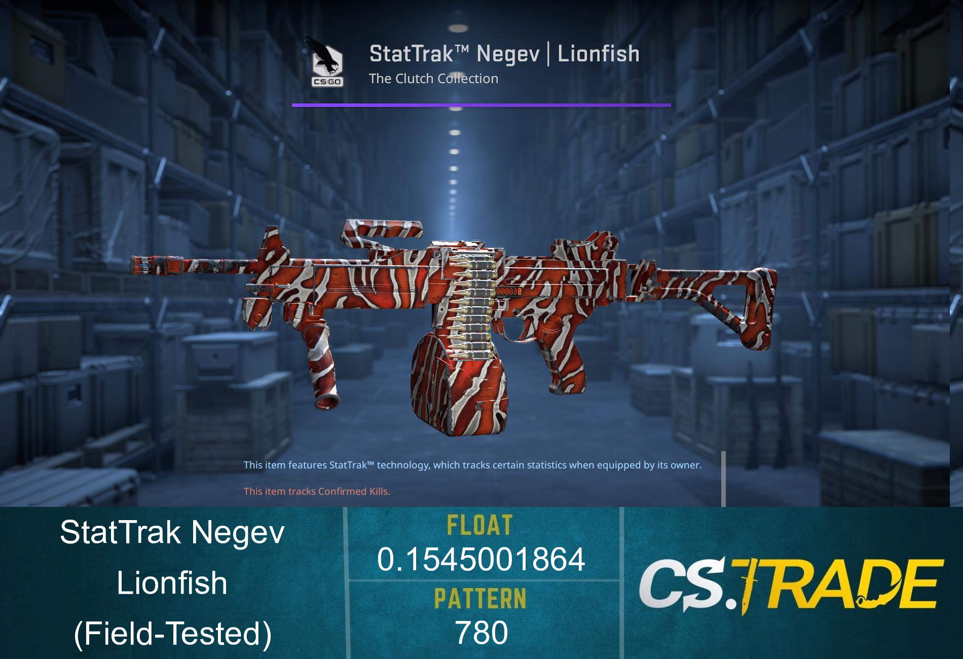 StatTrak™ Negev | Lionfish (Field-Tested) Screenshot
