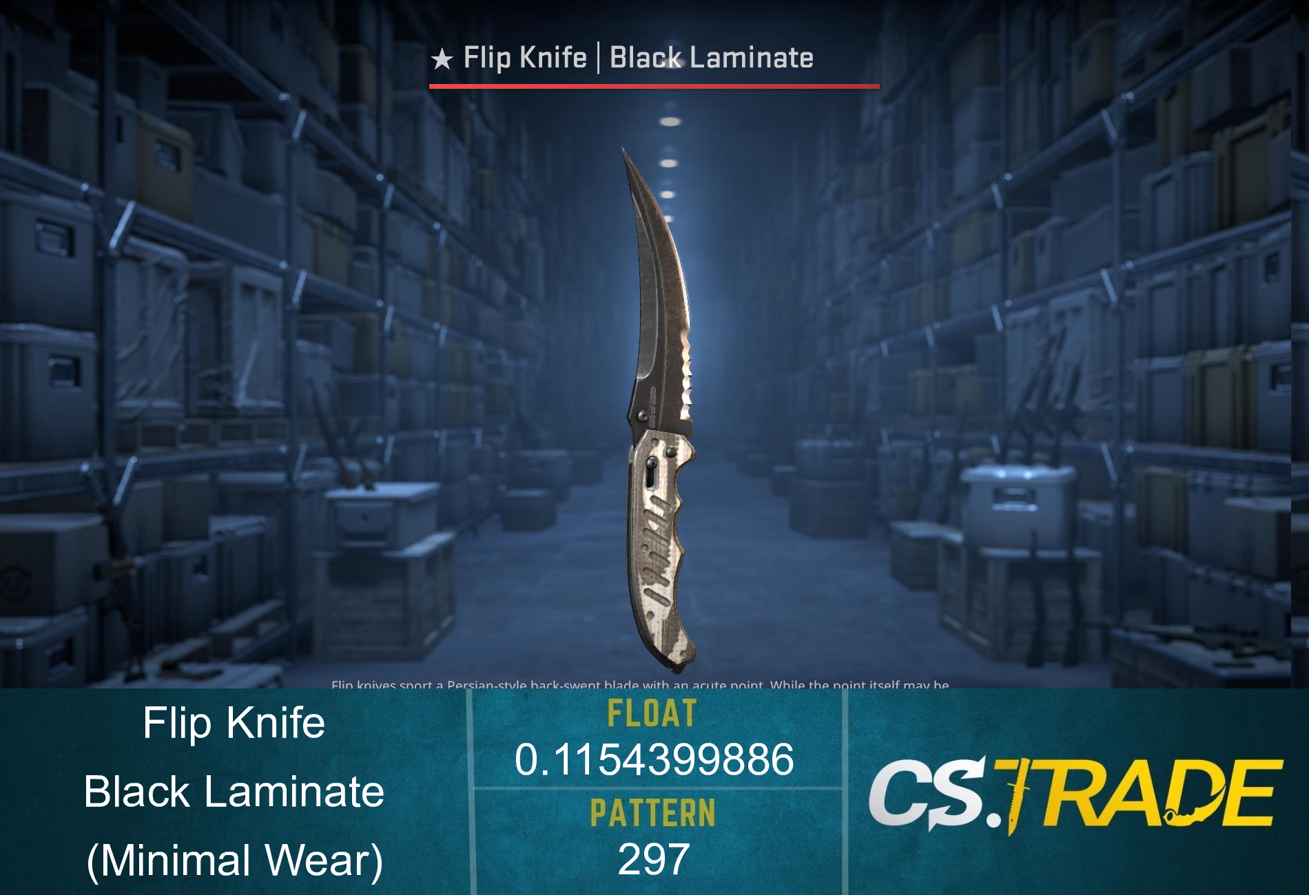 ★ Flip Knife | Black Laminate (Minimal Wear) Screenshot