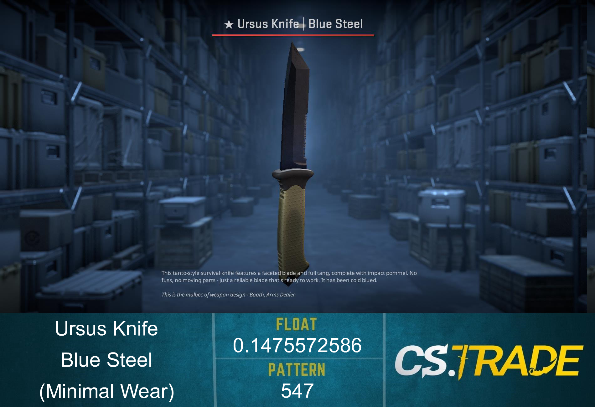 ★ Ursus Knife | Blue Steel (Factory New) Screenshot