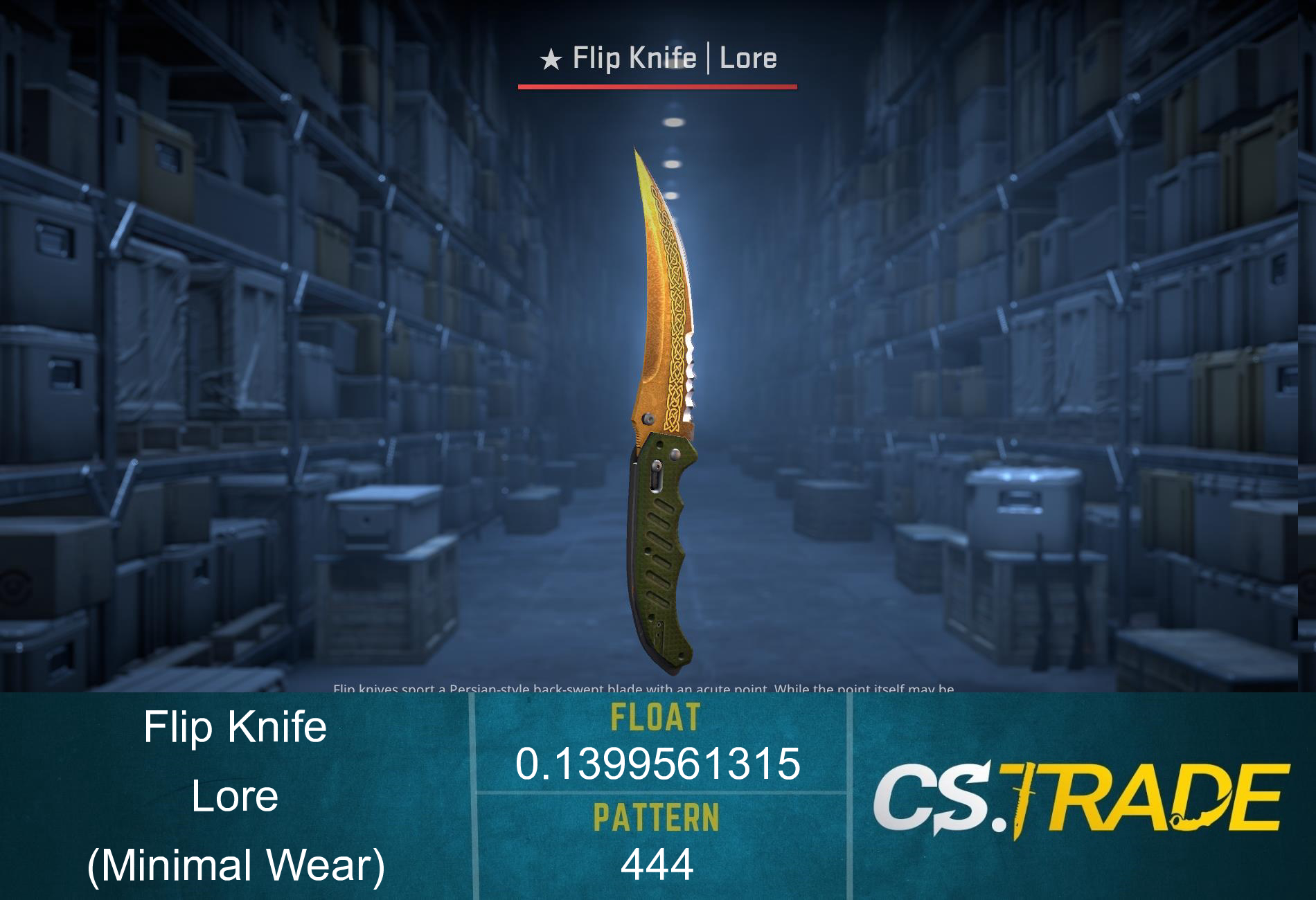 ★ Flip Knife | Lore (Minimal Wear) Screenshot