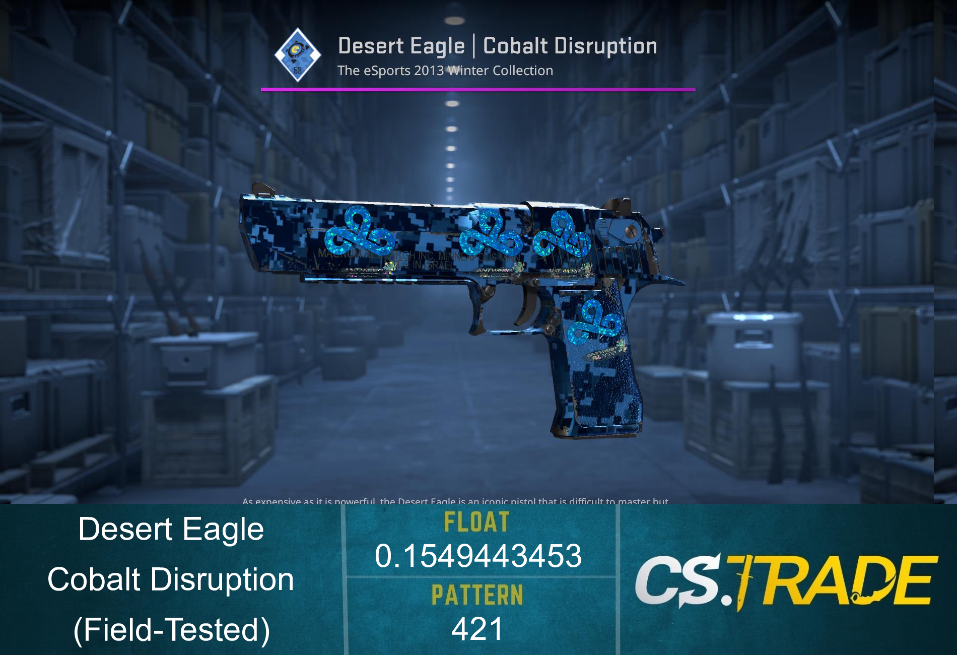 StatTrak™ Desert Eagle | Cobalt Disruption (Field-Tested) Screenshot