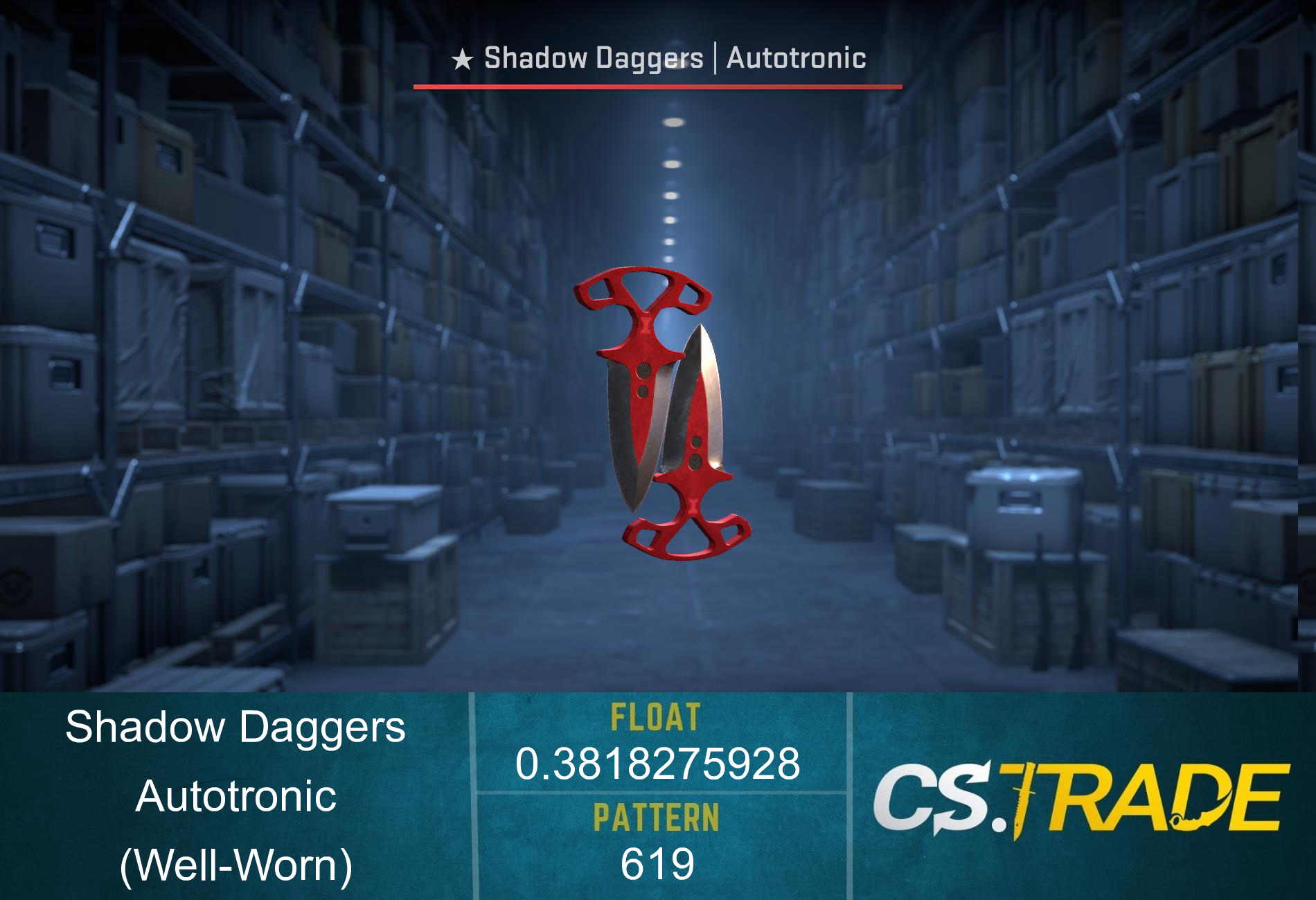 ★ StatTrak™ Shadow Daggers | Autotronic (Well-Worn) Screenshot