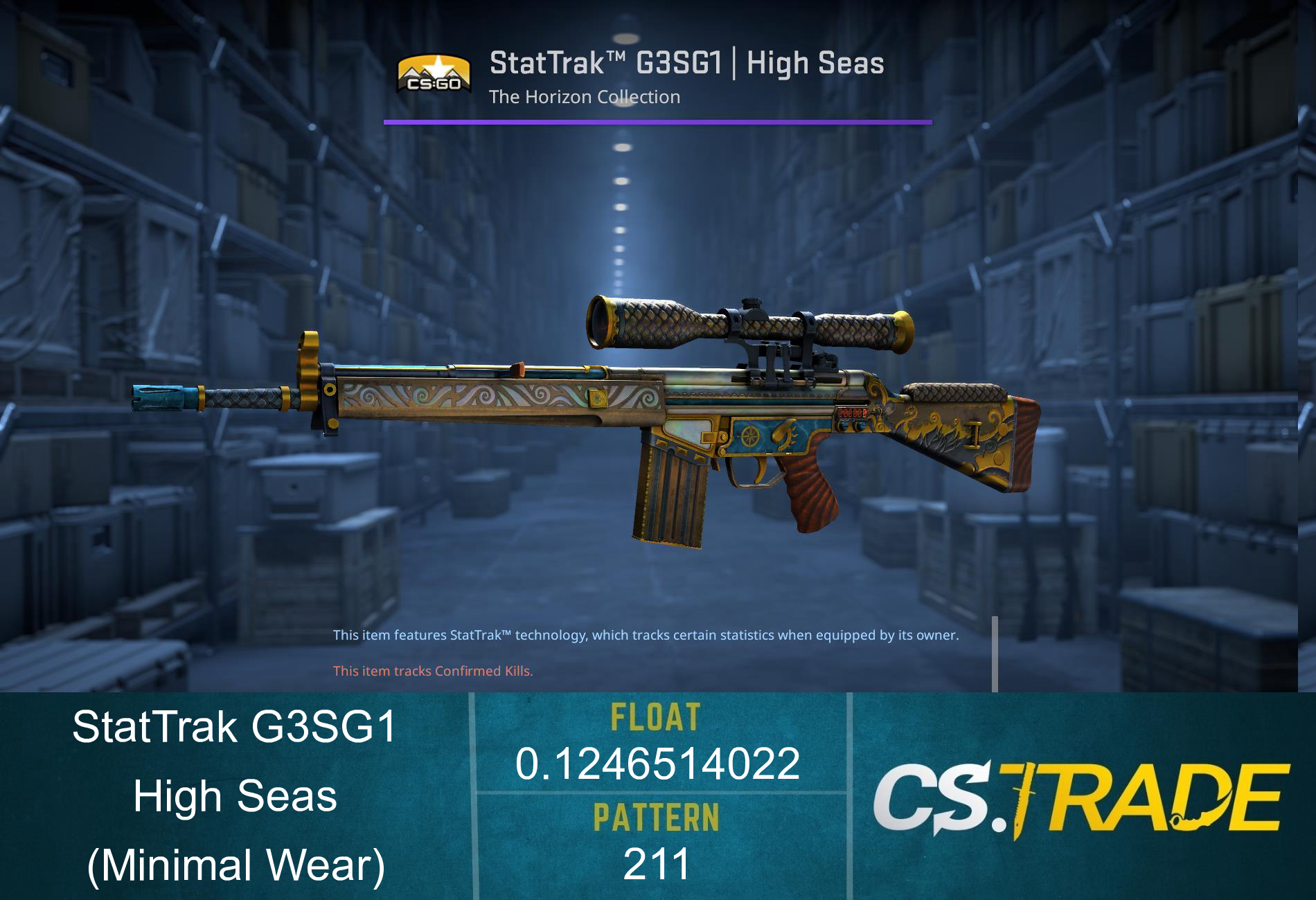StatTrak™ G3SG1 | High Seas (Minimal Wear) Screenshot