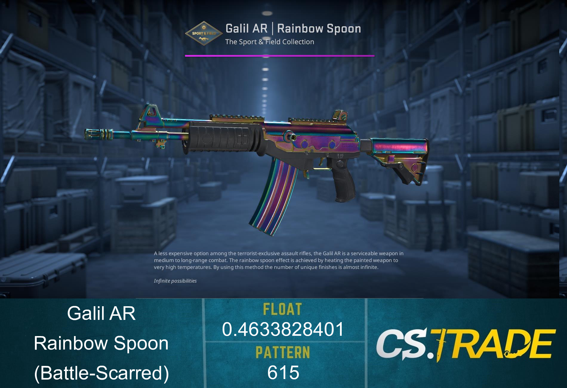 Galil AR | Rainbow Spoon (Battle-Scarred) Screenshot