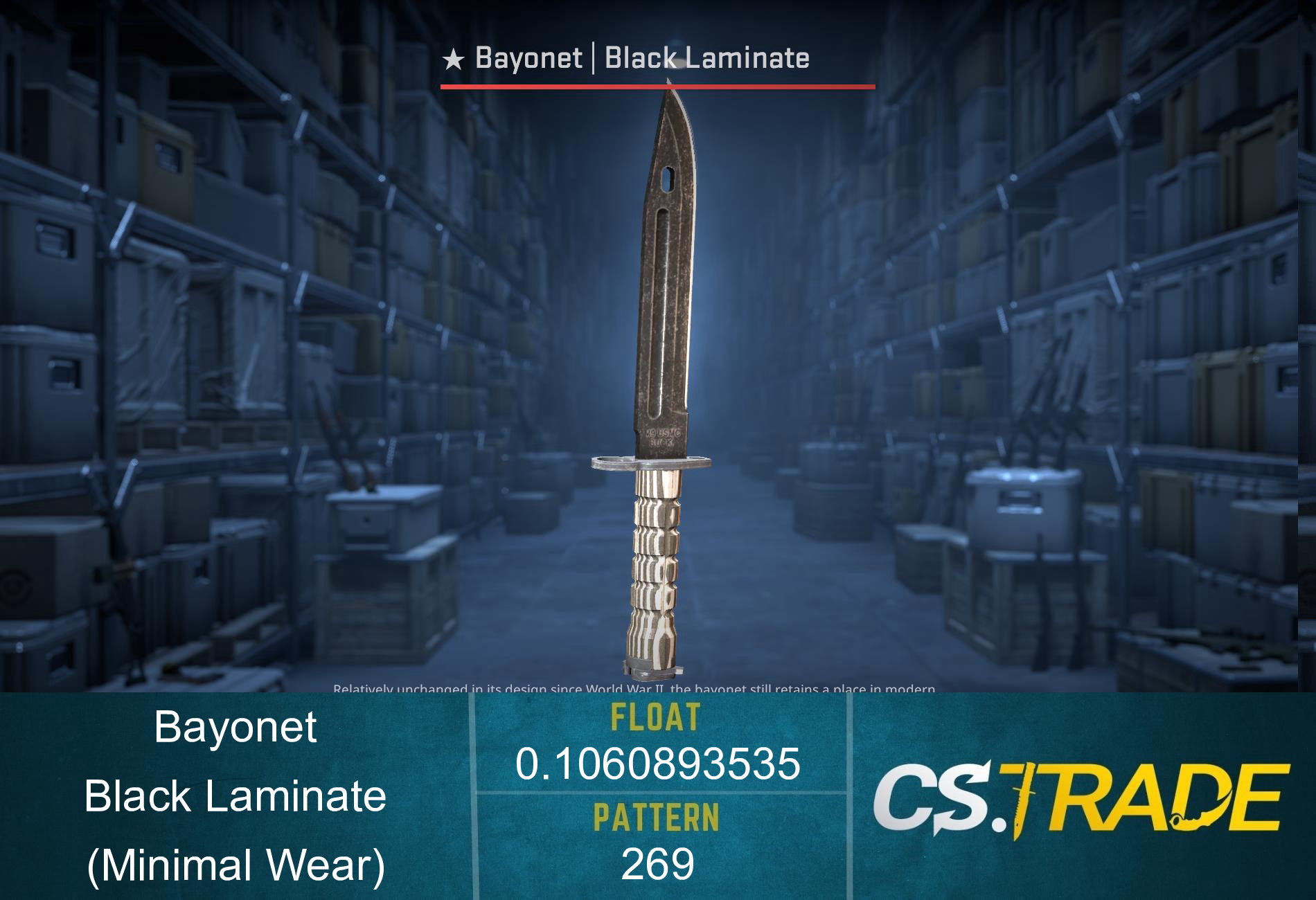 ★ Bayonet | Black Laminate (Minimal Wear) Screenshot