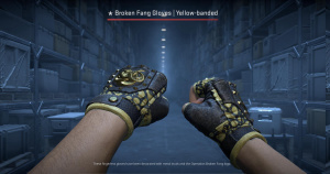 ★ Broken Fang Gloves | Yellow-banded (Field-Tested) Screenshot