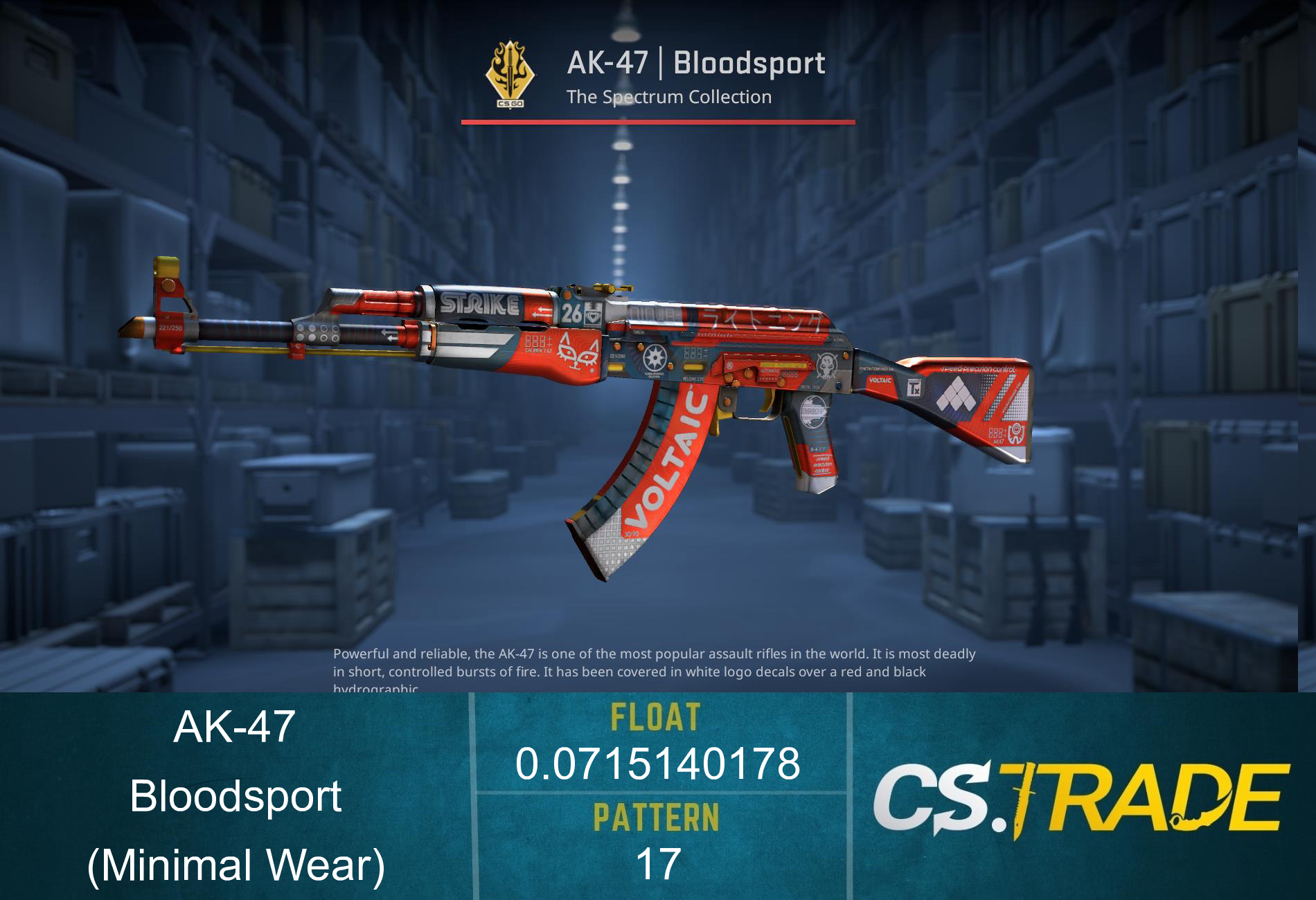 AK-47 | Bloodsport (Minimal Wear) Screenshot