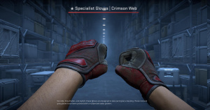 ★ Specialist Gloves | Crimson Web (Battle-Scarred) Screenshot