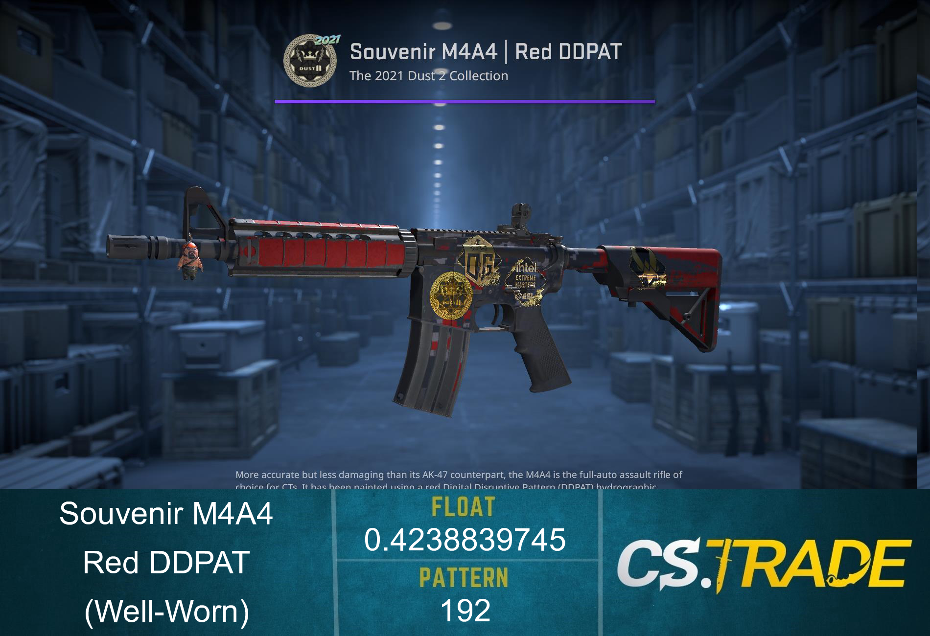 Souvenir M4A4 | Red DDPAT (Well-Worn) Screenshot