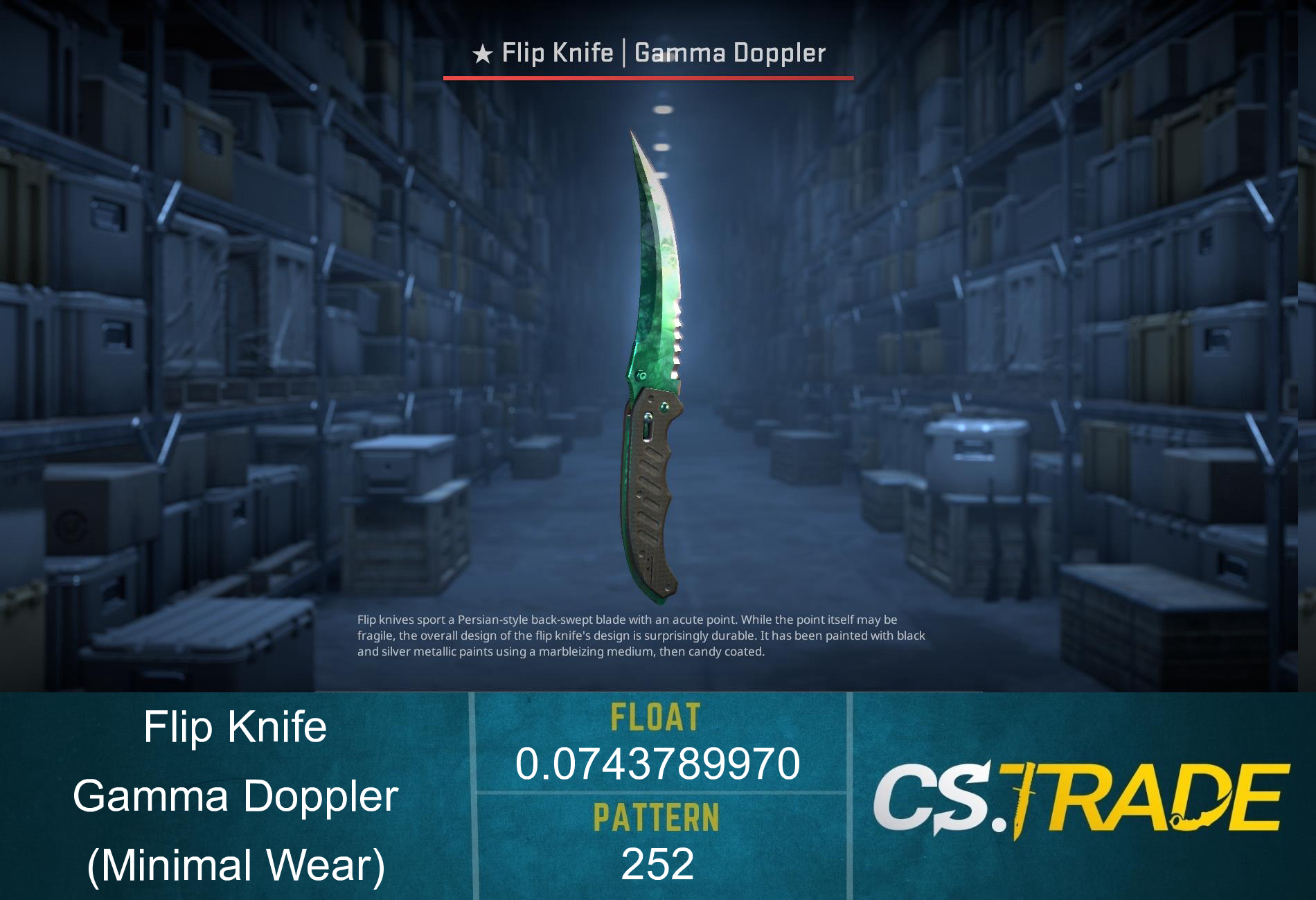 ★ Flip Knife | Gamma Doppler Phase 2 (Factory New) Screenshot