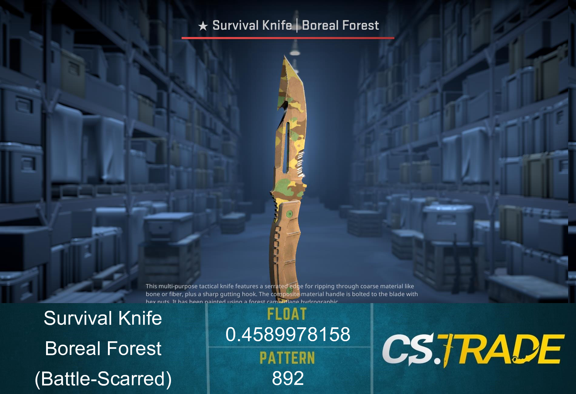 ★ Survival Knife | Boreal Forest (Battle-Scarred) Screenshot