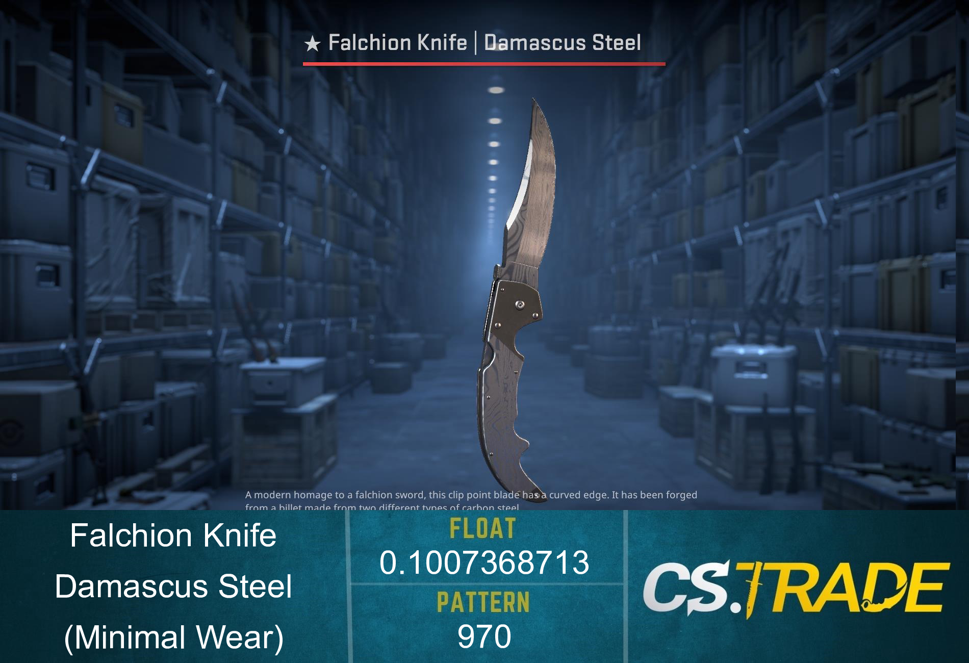 ★ Falchion Knife | Damascus Steel (Minimal Wear) Screenshot