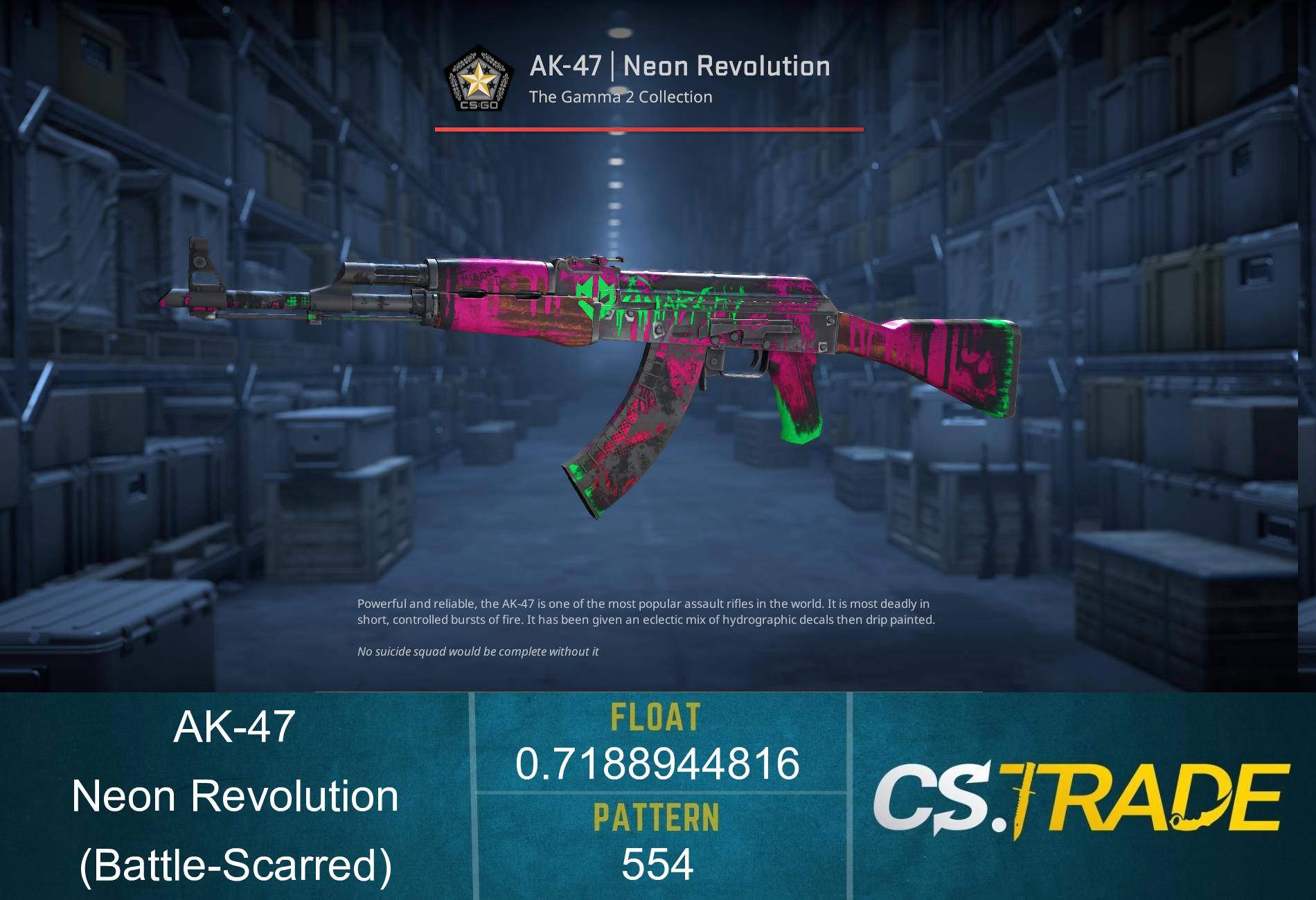 AK-47 | Neon Revolution (Battle-Scarred)