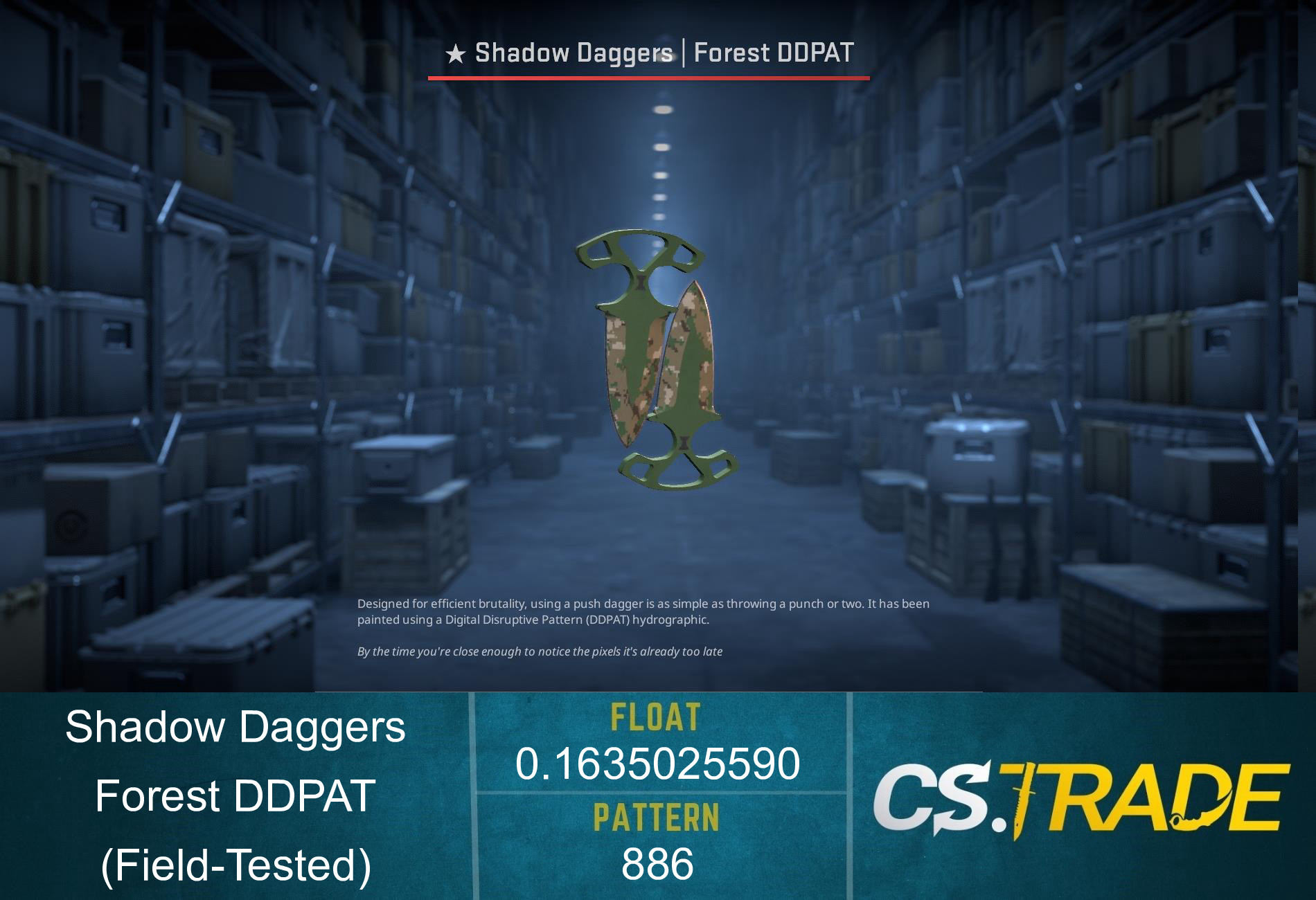 ★ Shadow Daggers | Forest DDPAT (Factory New) Screenshot