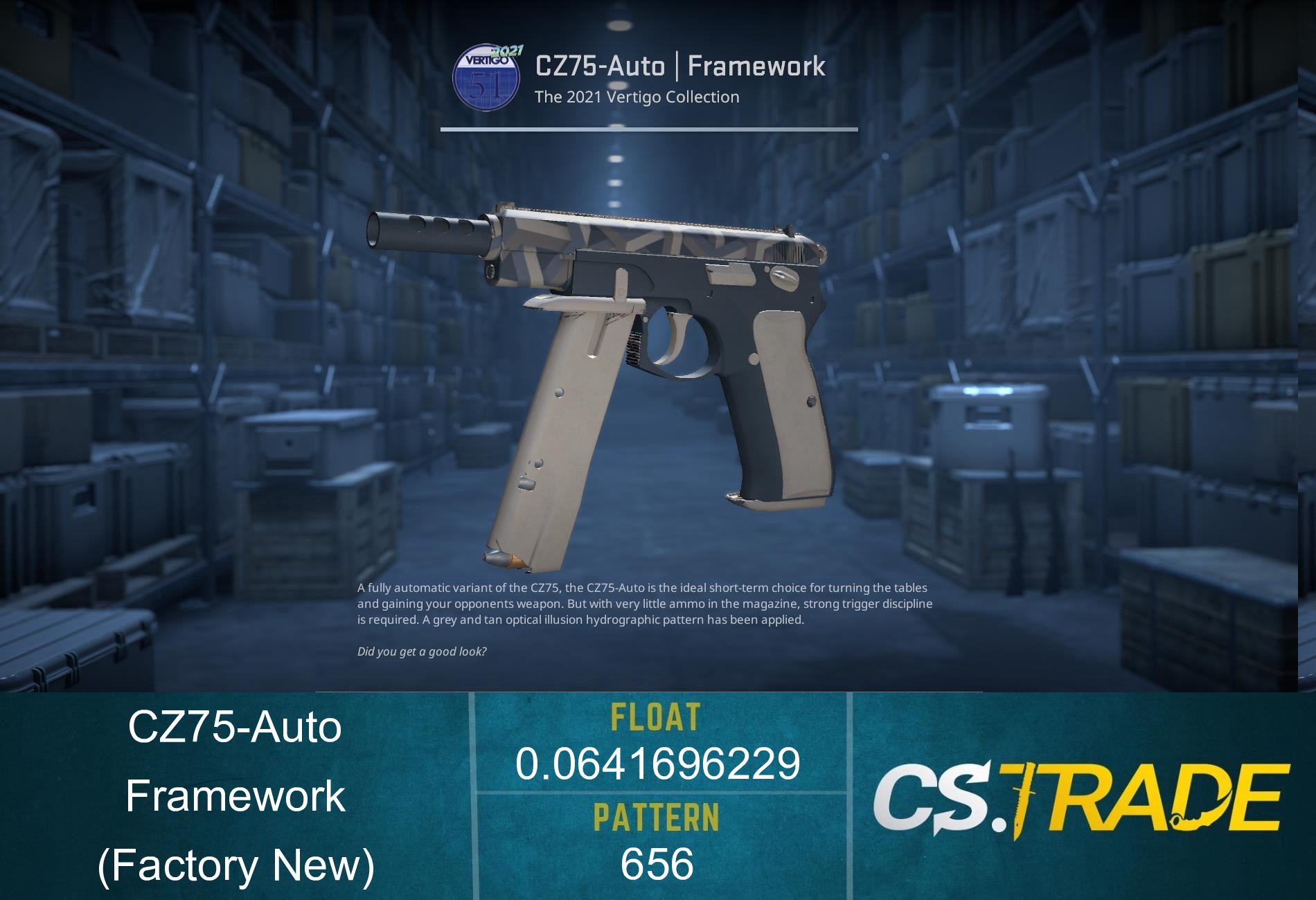 CZ75-Auto | Framework (Factory New) Screenshot