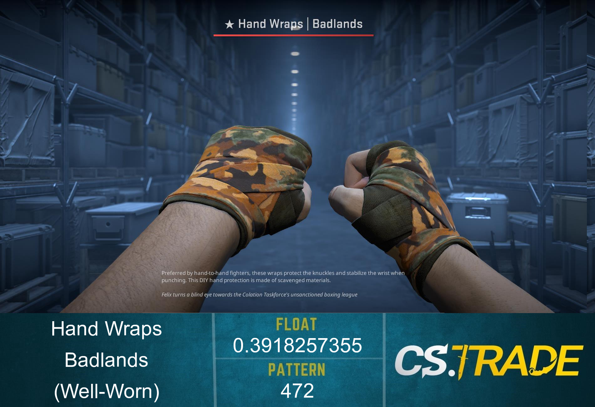 ★ Hand Wraps | Badlands (Factory New) Screenshot
