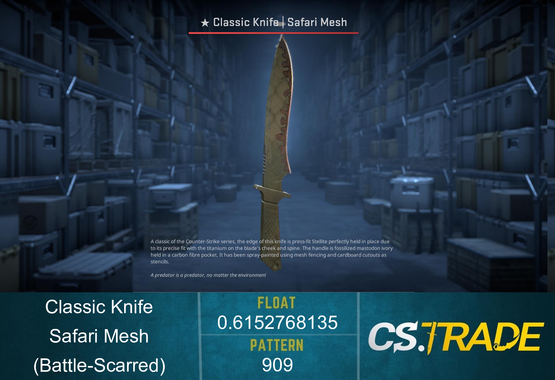★ StatTrak™ Classic Knife | Safari Mesh (Battle-Scarred) Screenshot