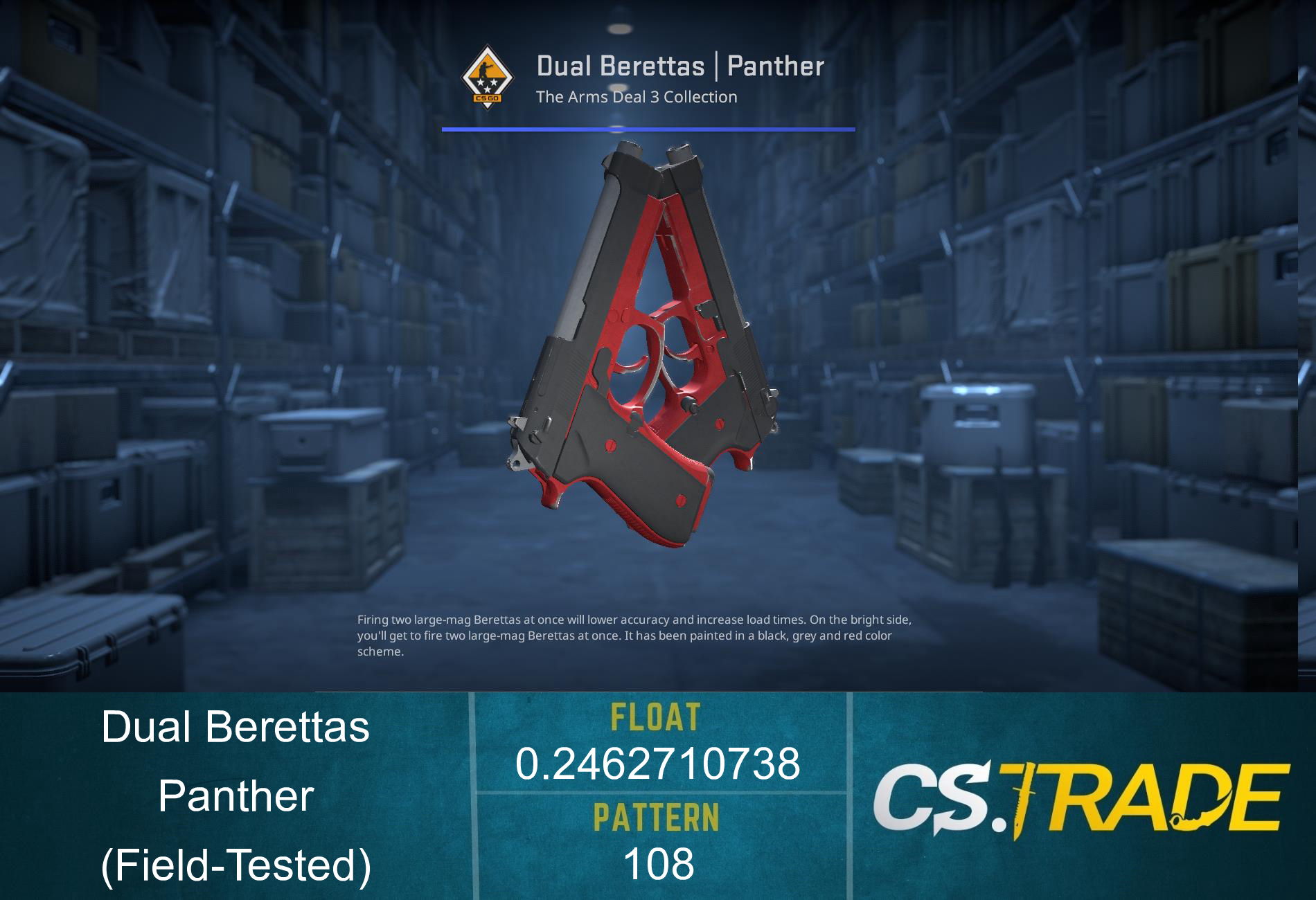 Dual Berettas | Panther (Field-Tested)