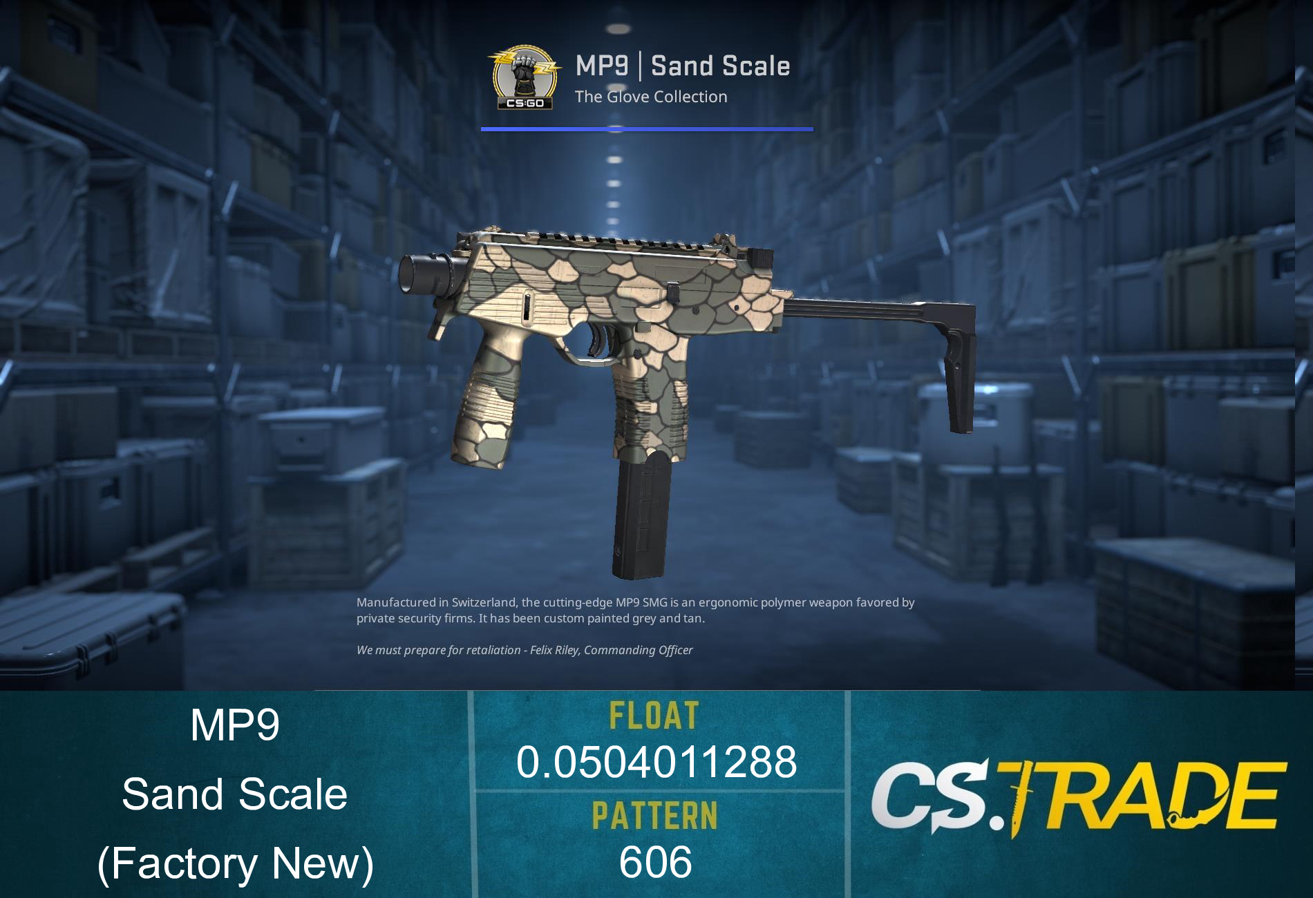 MP9 | Sand Scale (Factory New) Screenshot