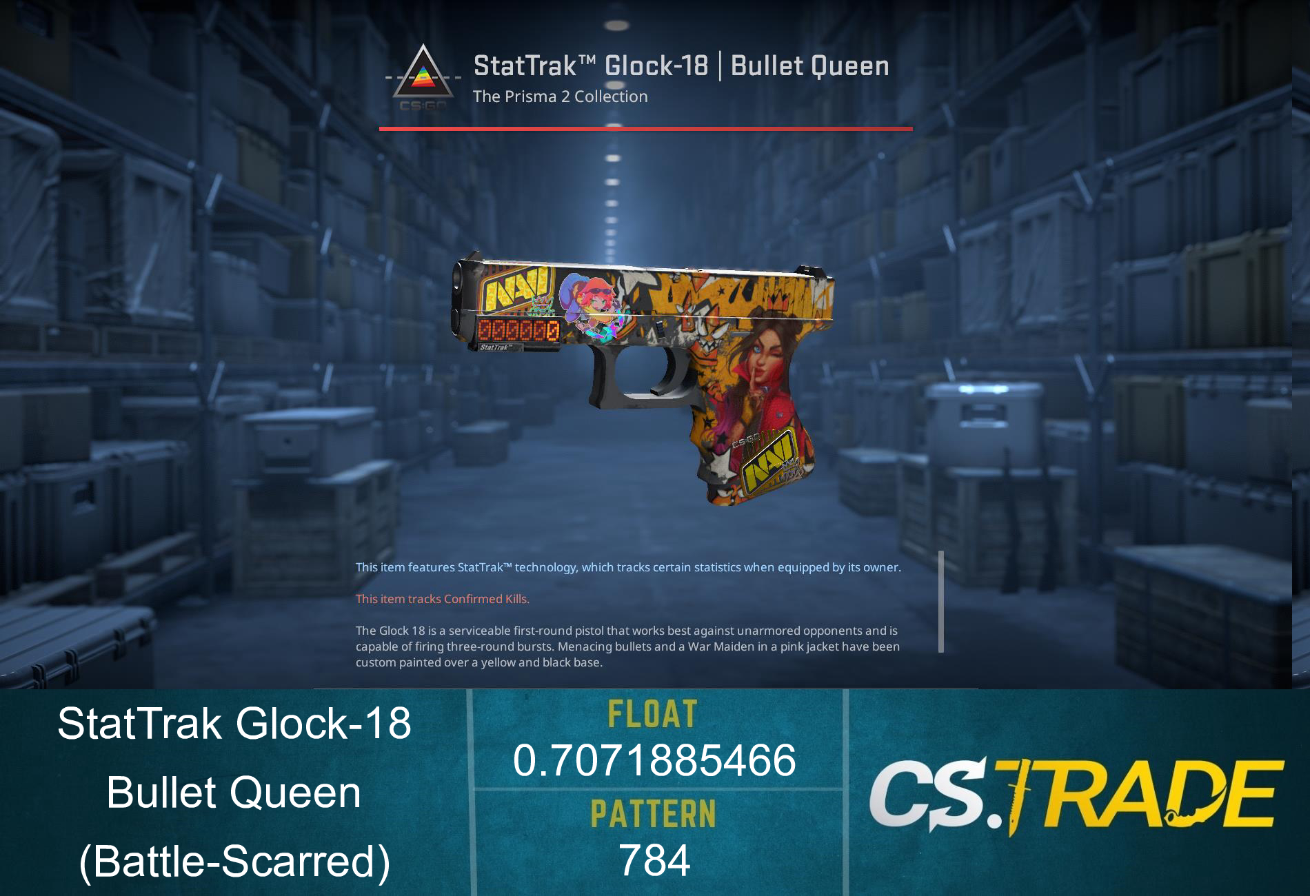 StatTrak™ Glock-18 | Bullet Queen (Battle-Scarred) Screenshot