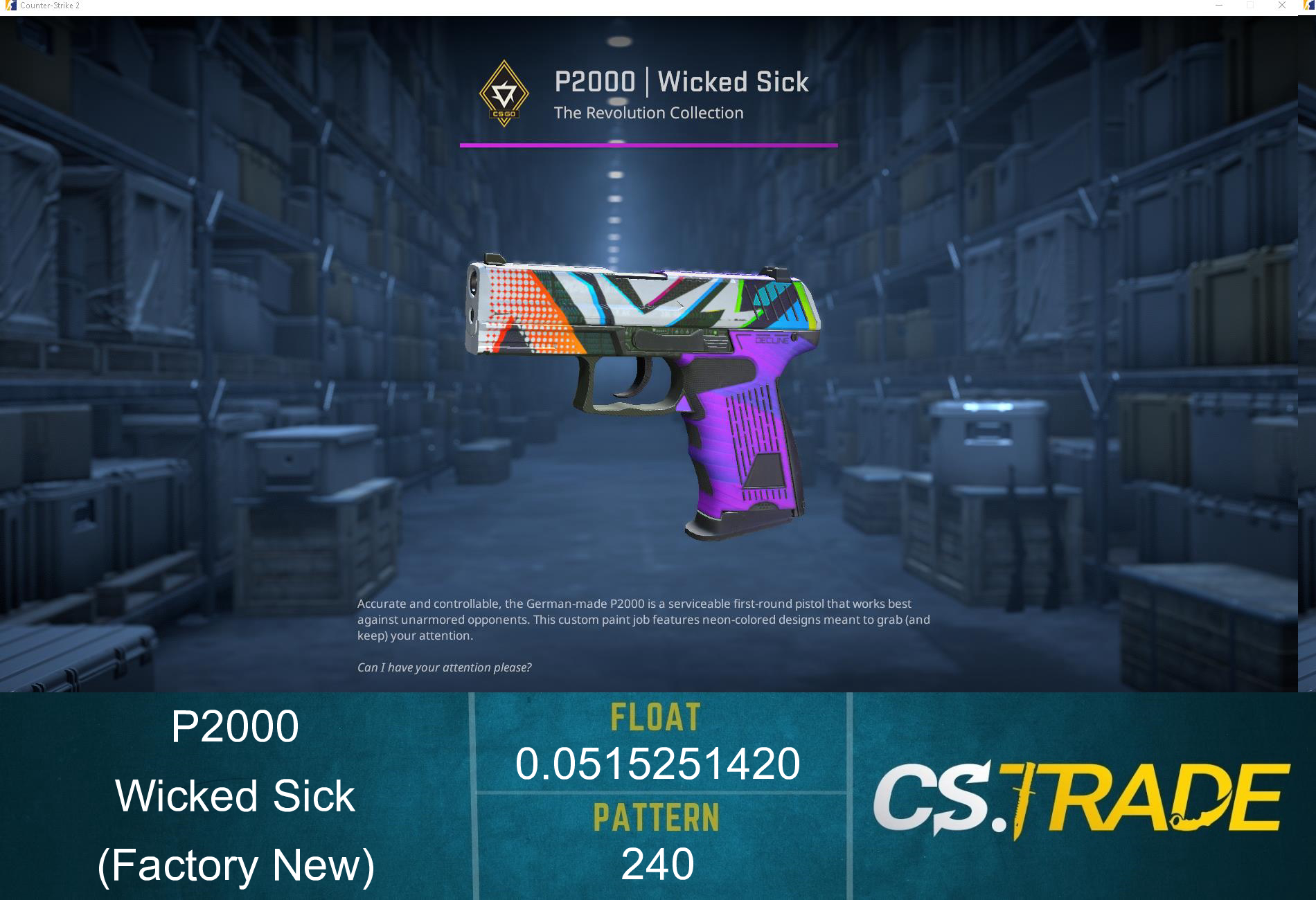 P2000 | Wicked Sick (Factory New) Screenshot