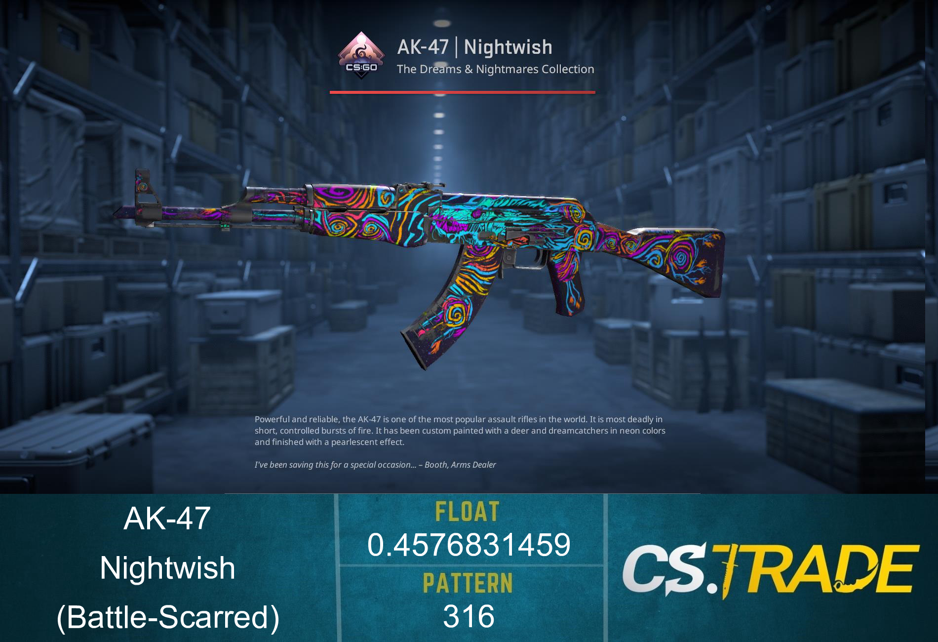 AK-47 | Nightwish (Battle-Scarred) Screenshot