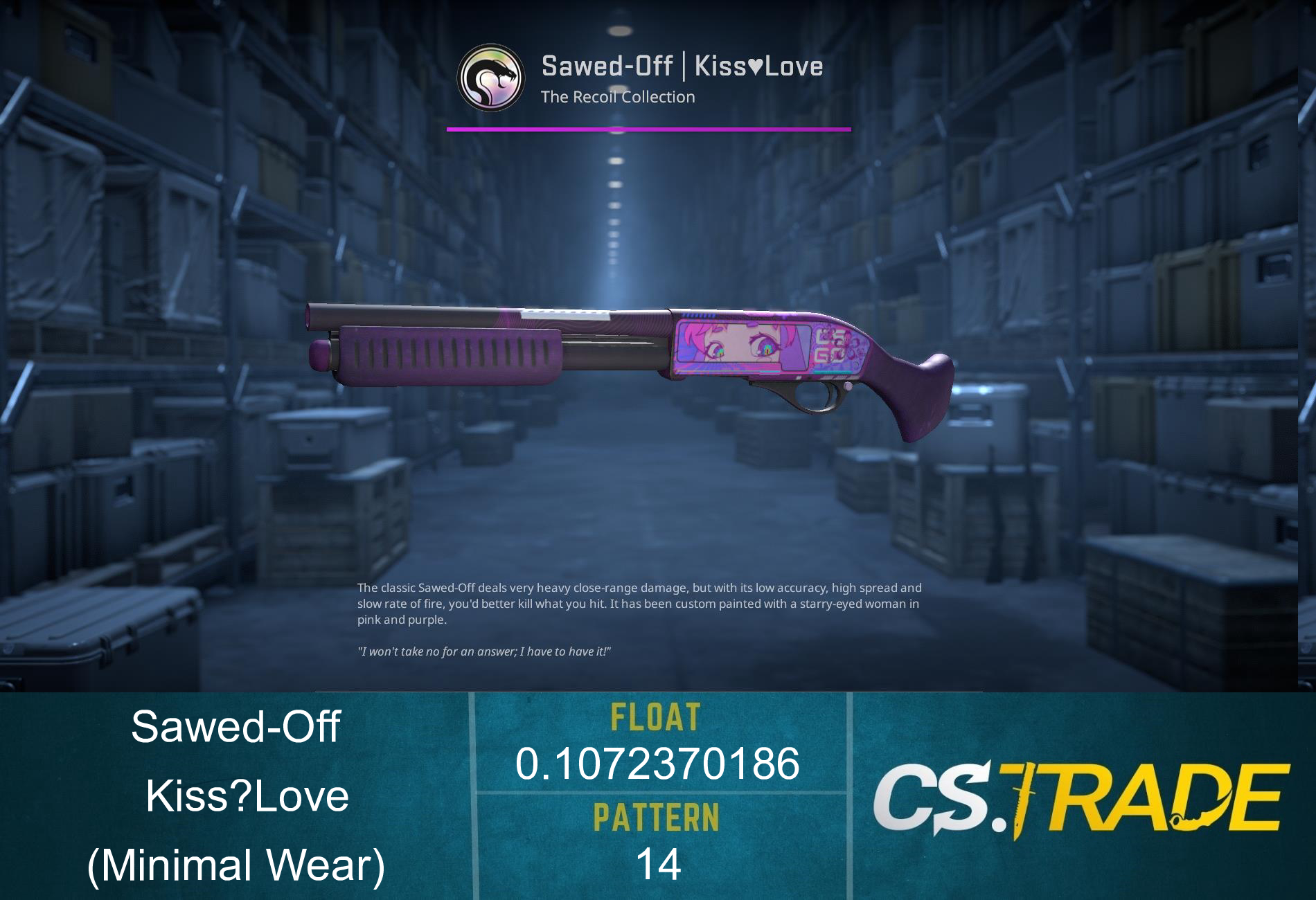 Sawed-Off | Kiss♥Love (Factory New) Screenshot