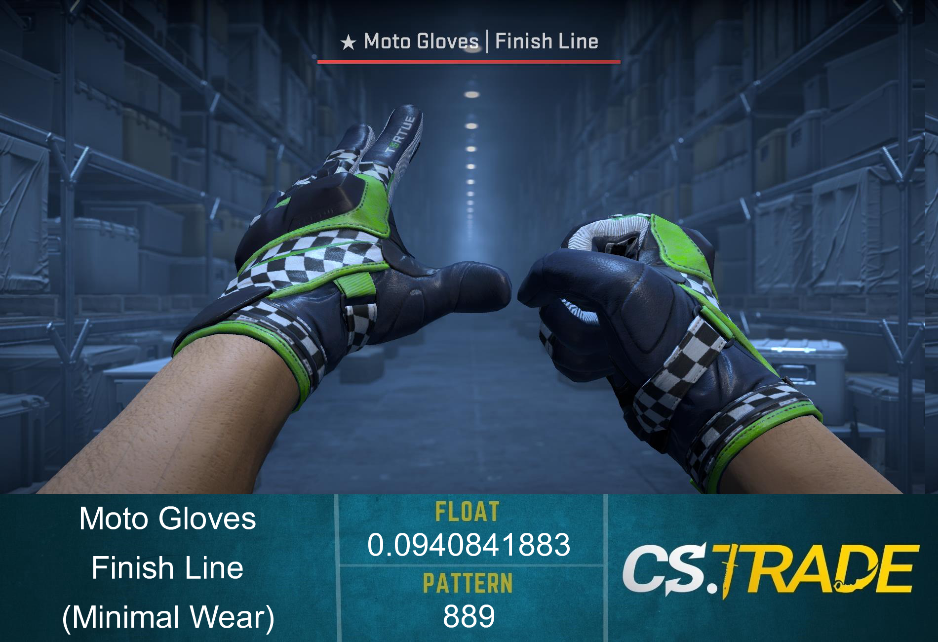★ Moto Gloves | Finish Line (Minimal Wear) Screenshot